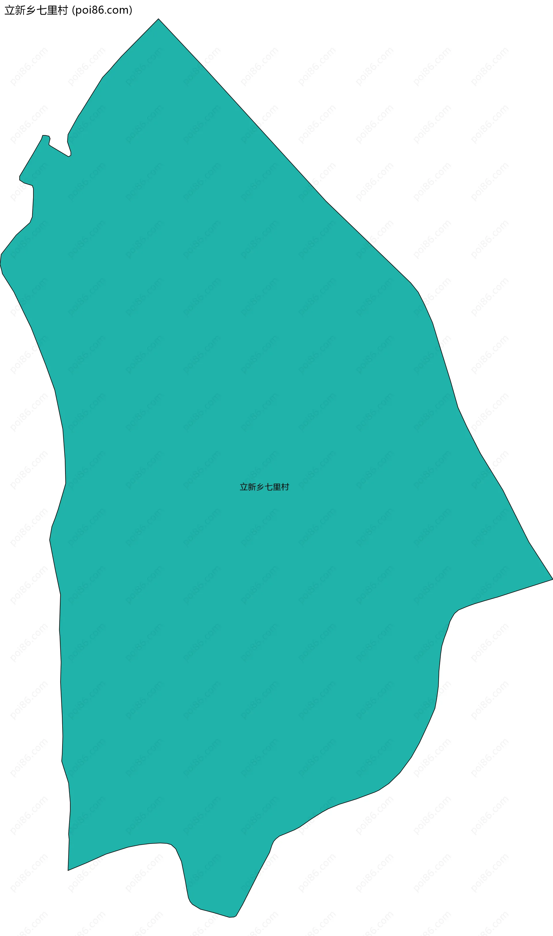 立新乡七里村边界地图