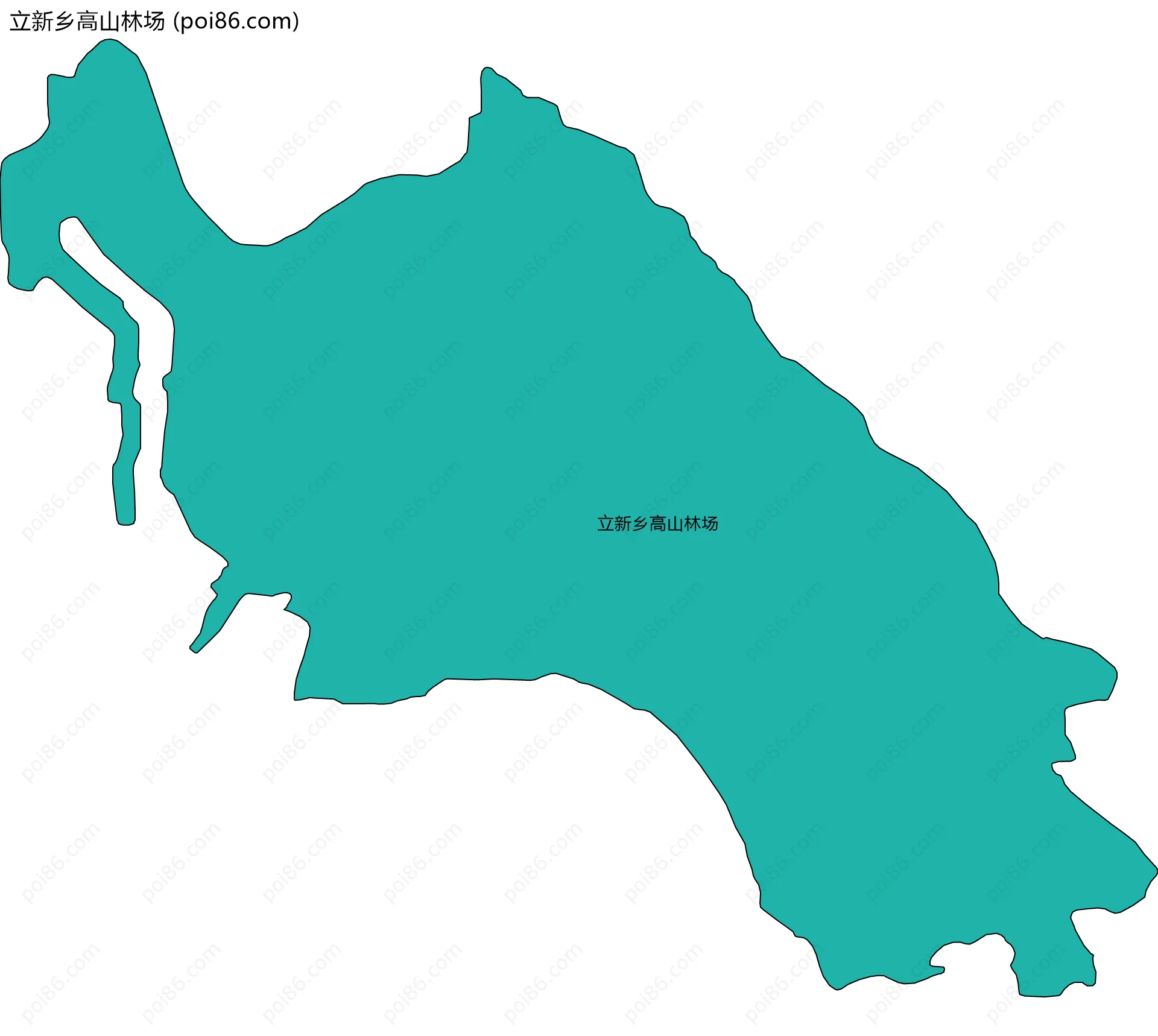 立新乡高山林场边界地图
