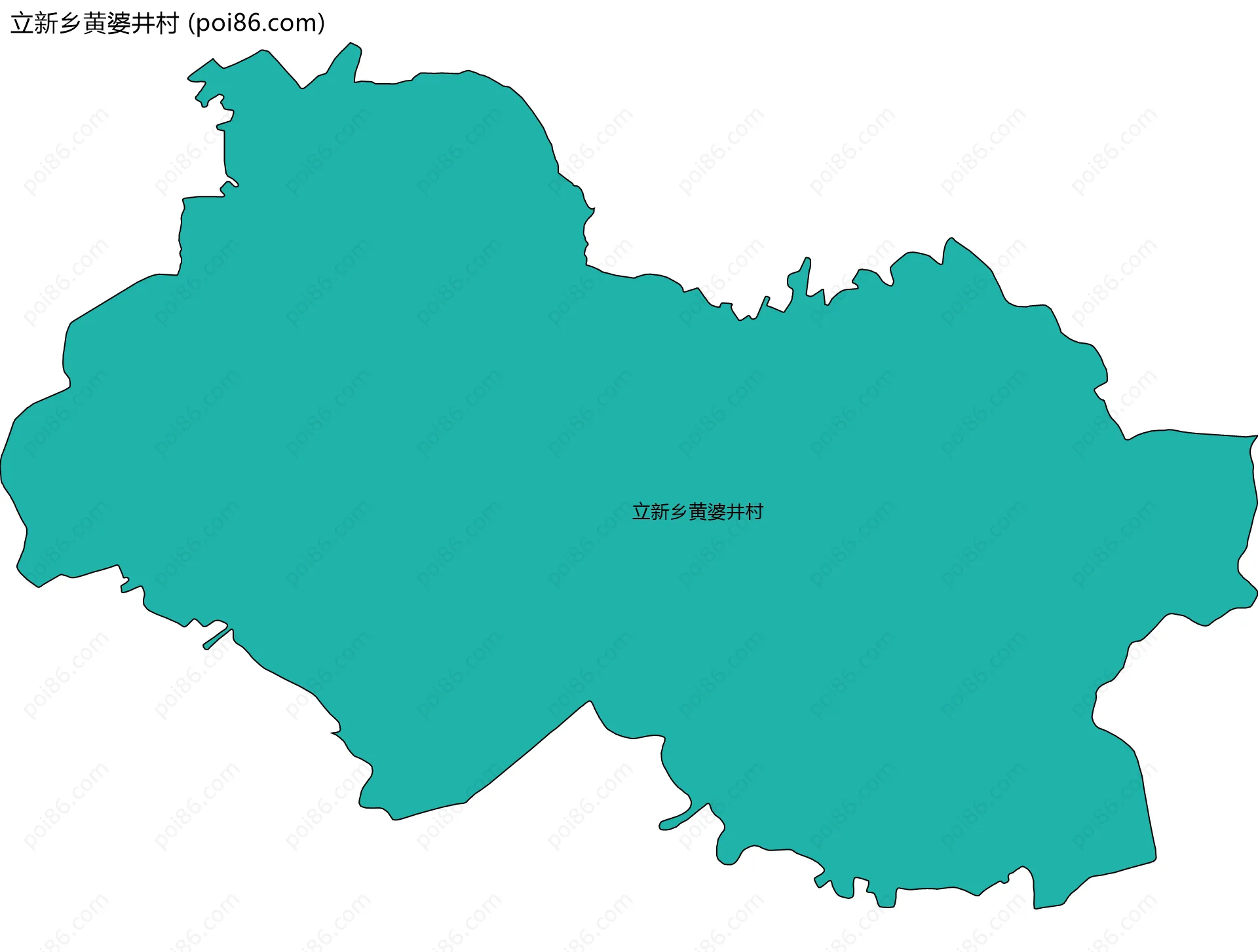 立新乡黄婆井村边界地图