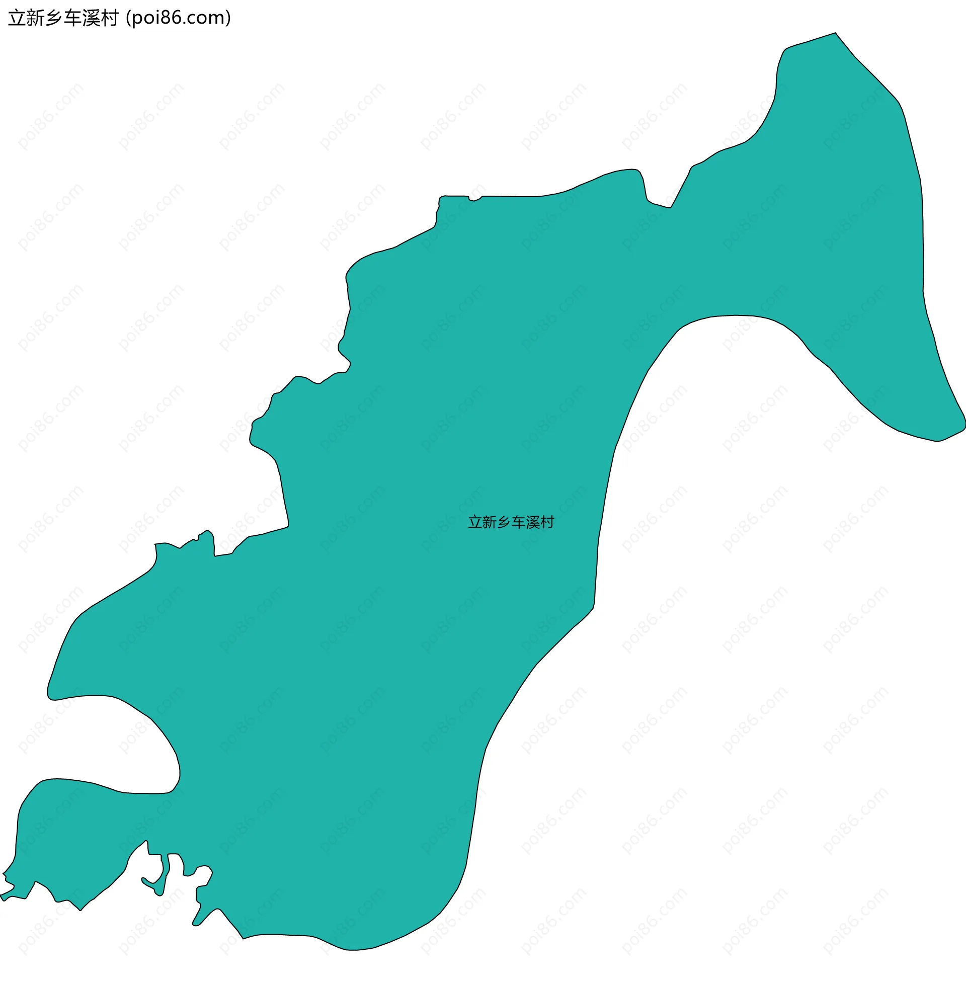 立新乡车溪村边界地图