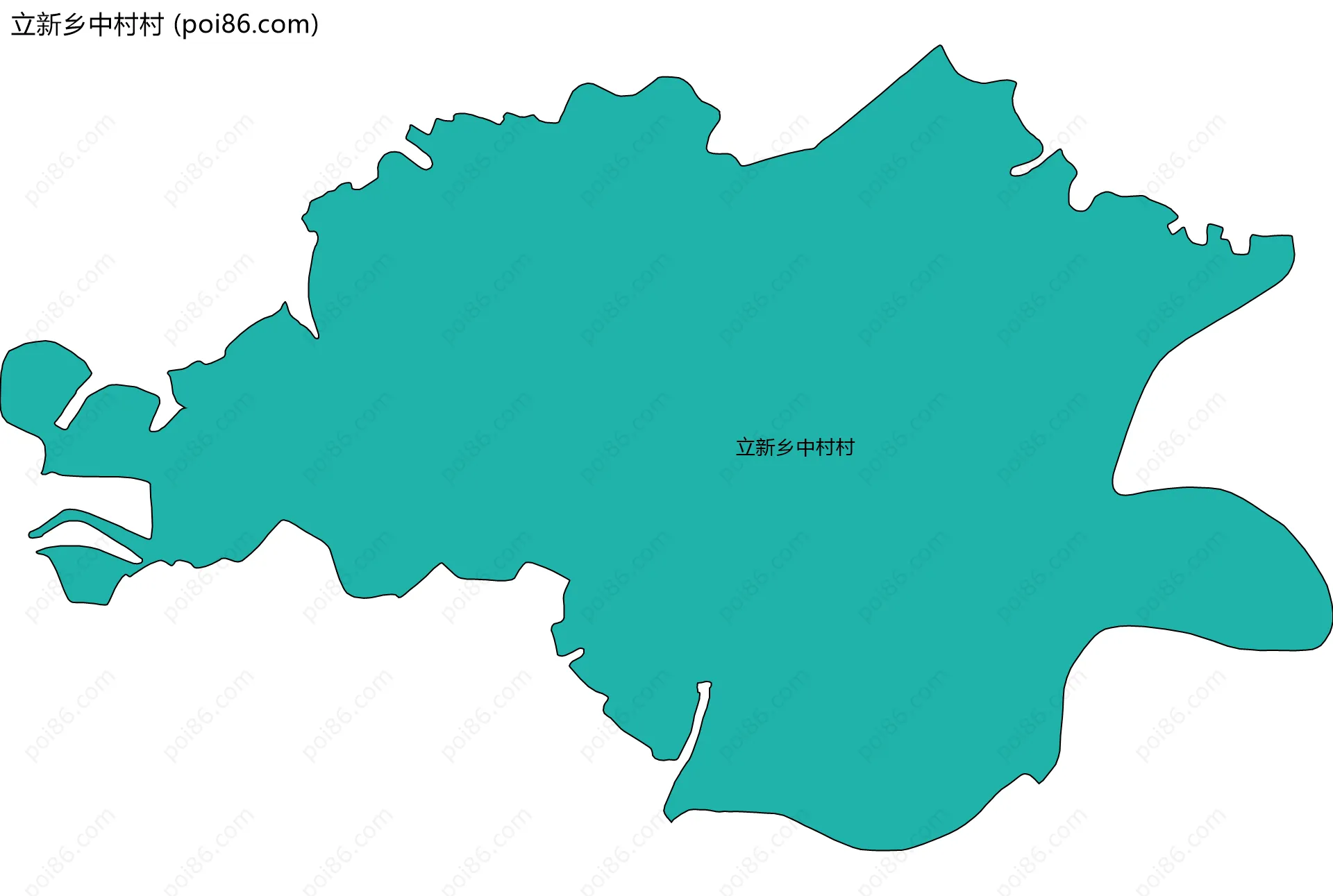 立新乡中村村边界地图