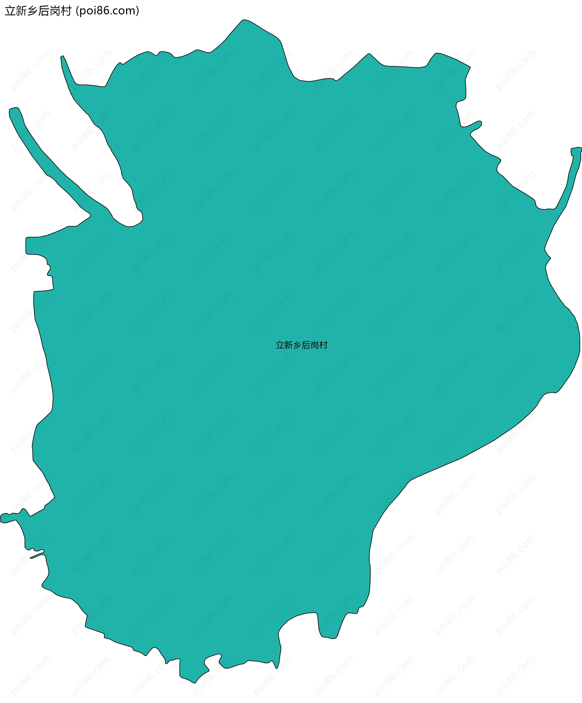 立新乡后岗村边界地图