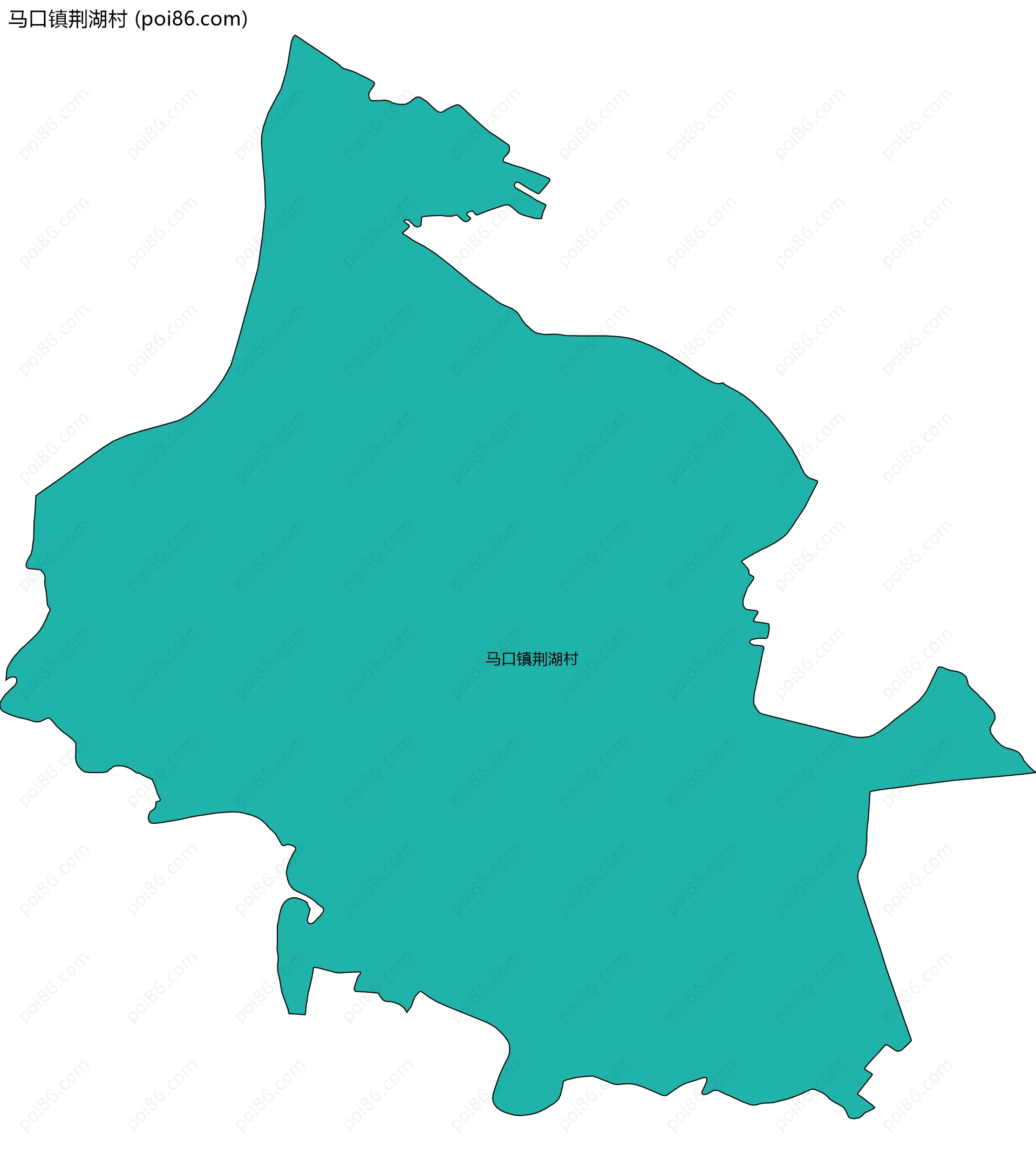 马口镇荆湖村边界地图