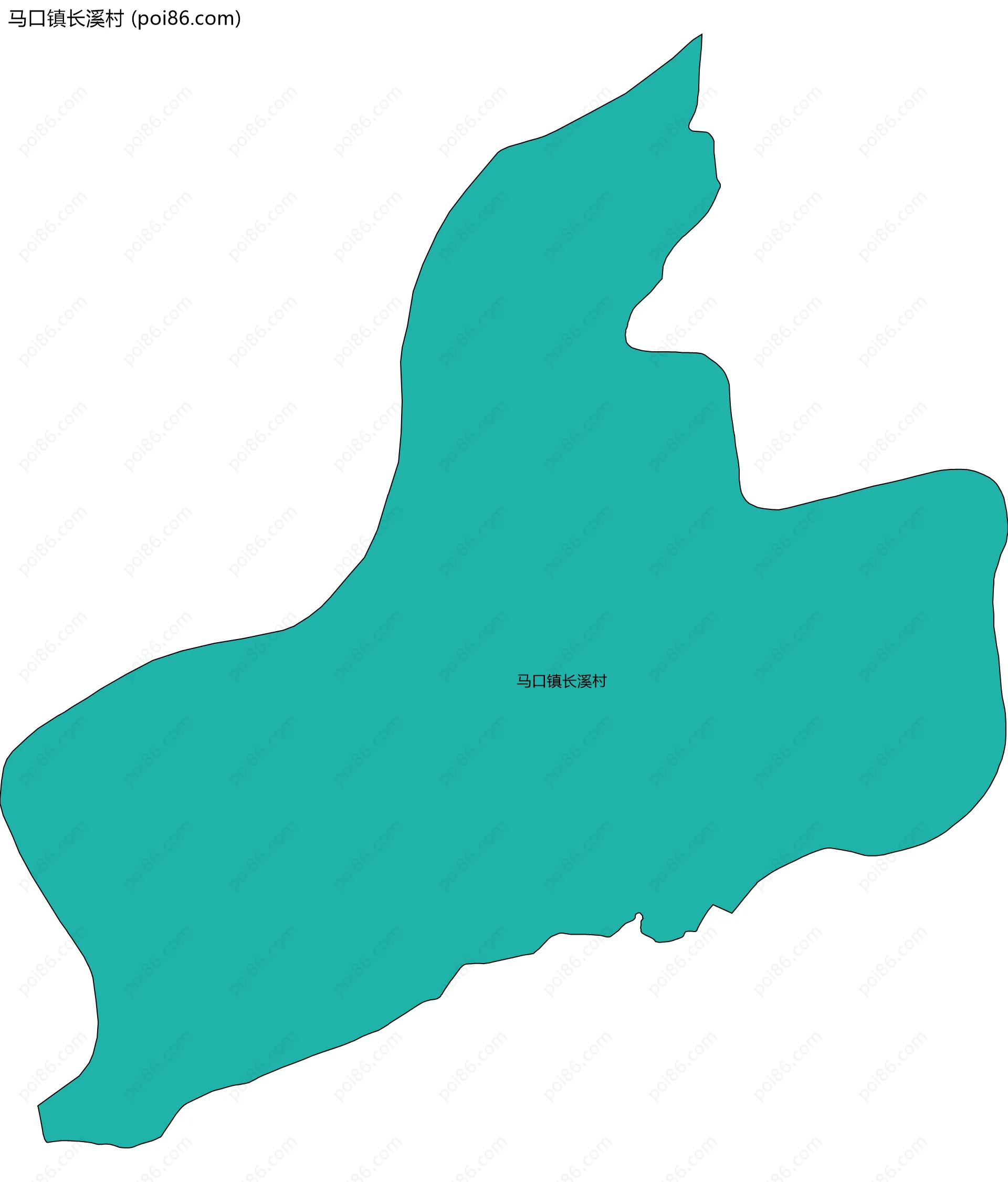 马口镇长溪村边界地图