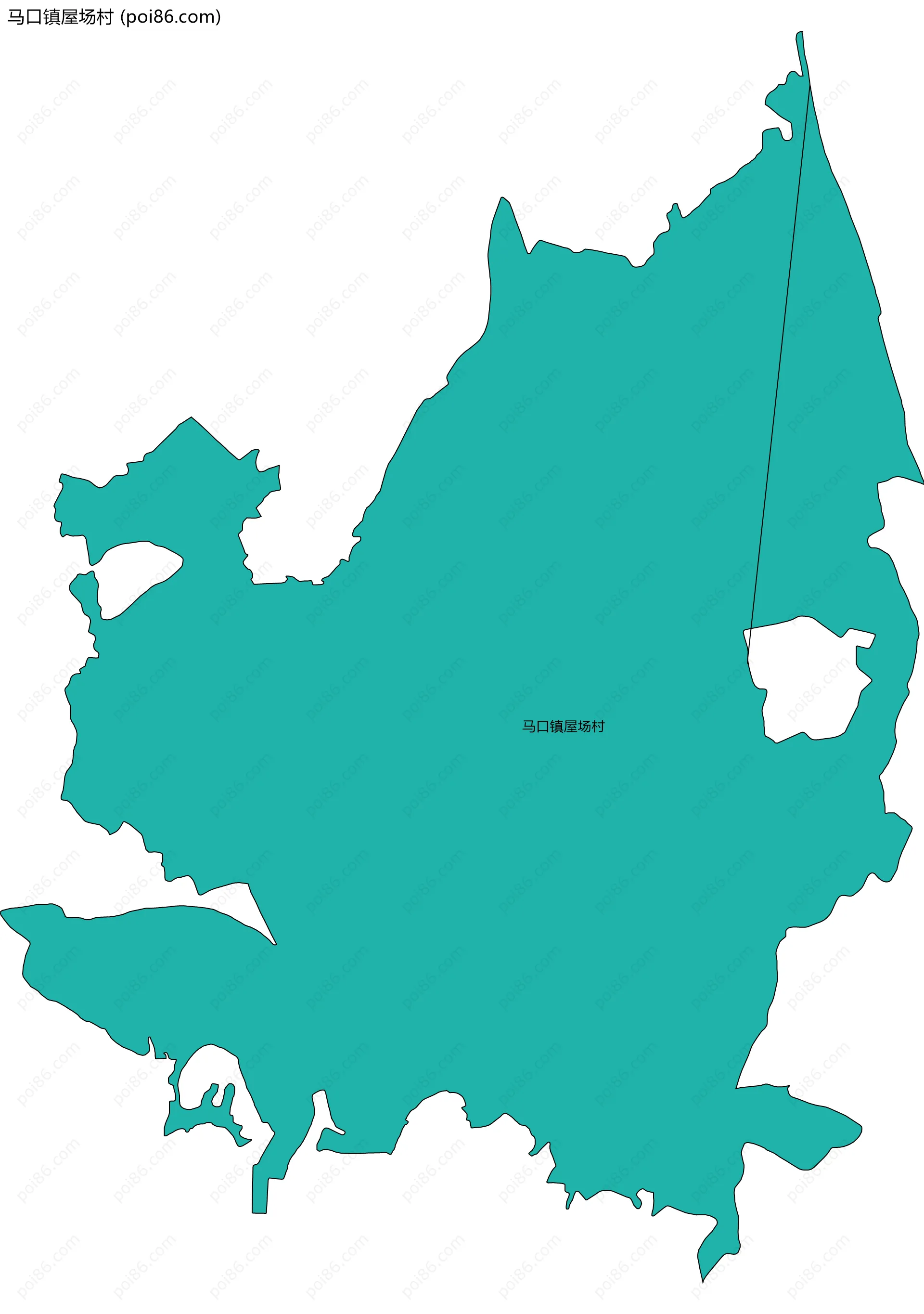 马口镇屋场村边界地图