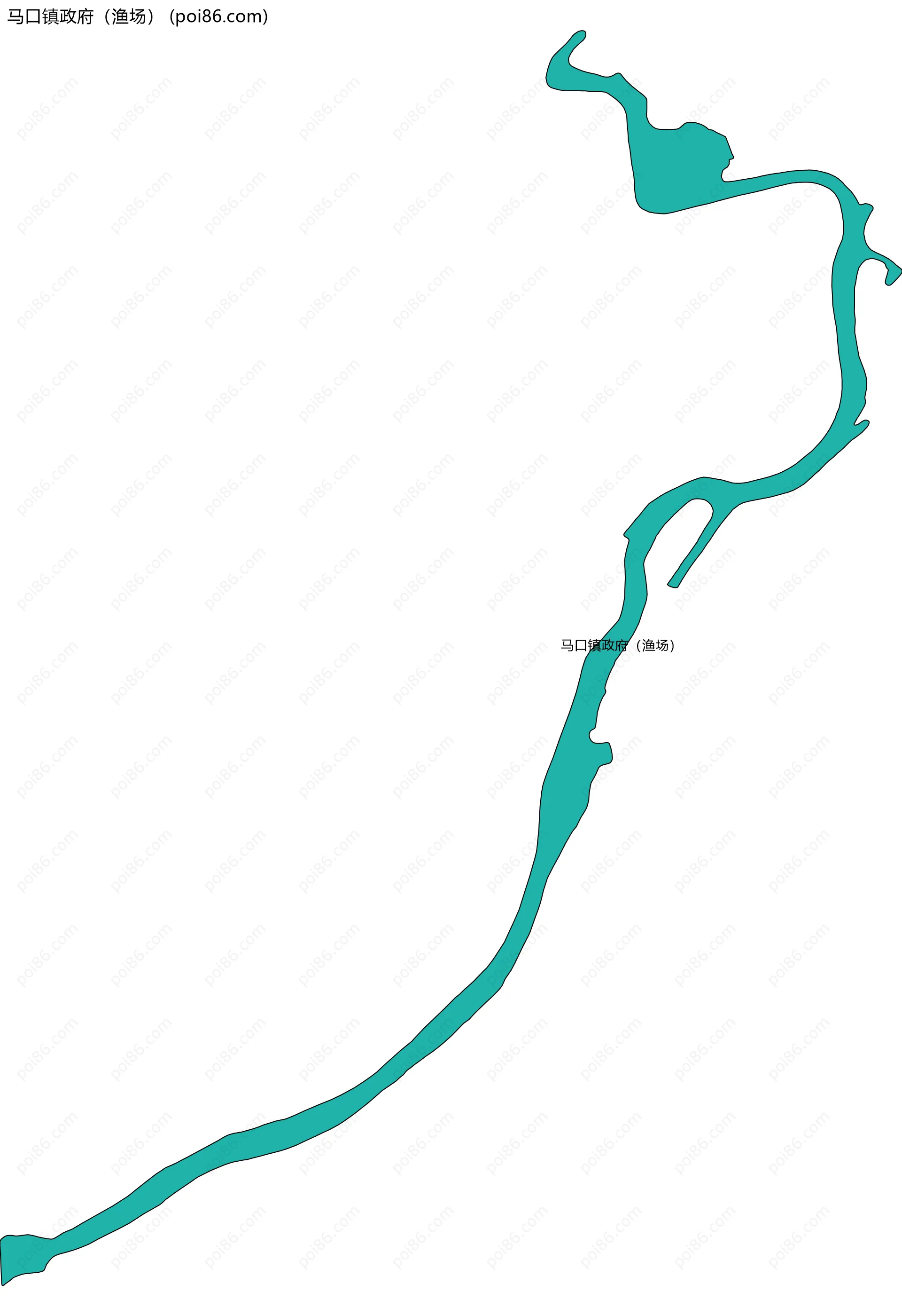 马口镇政府（渔场）边界地图