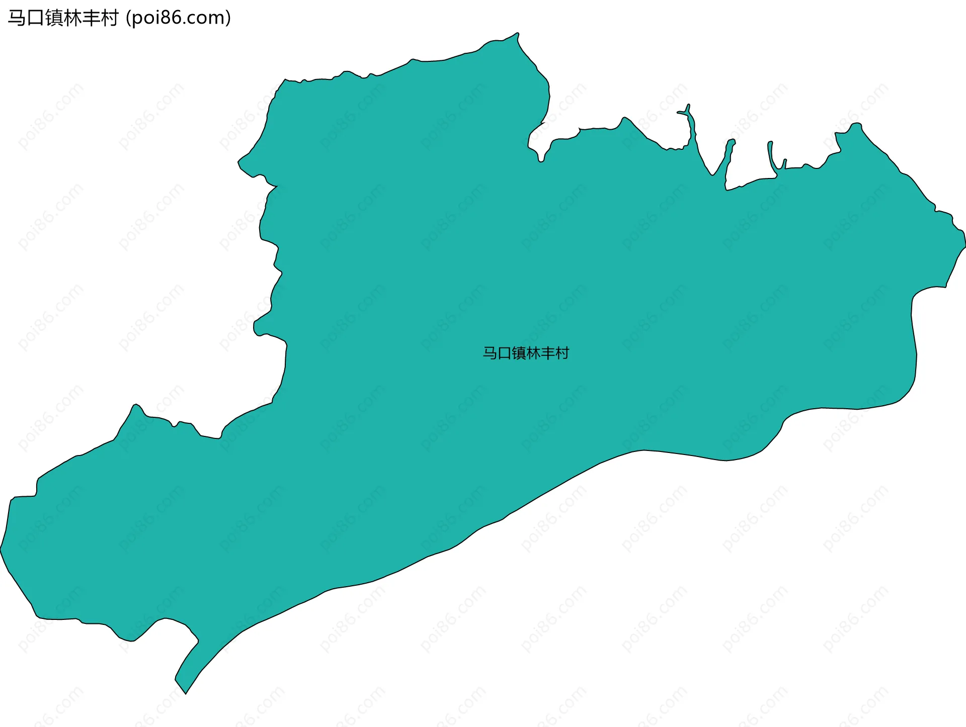 马口镇林丰村边界地图