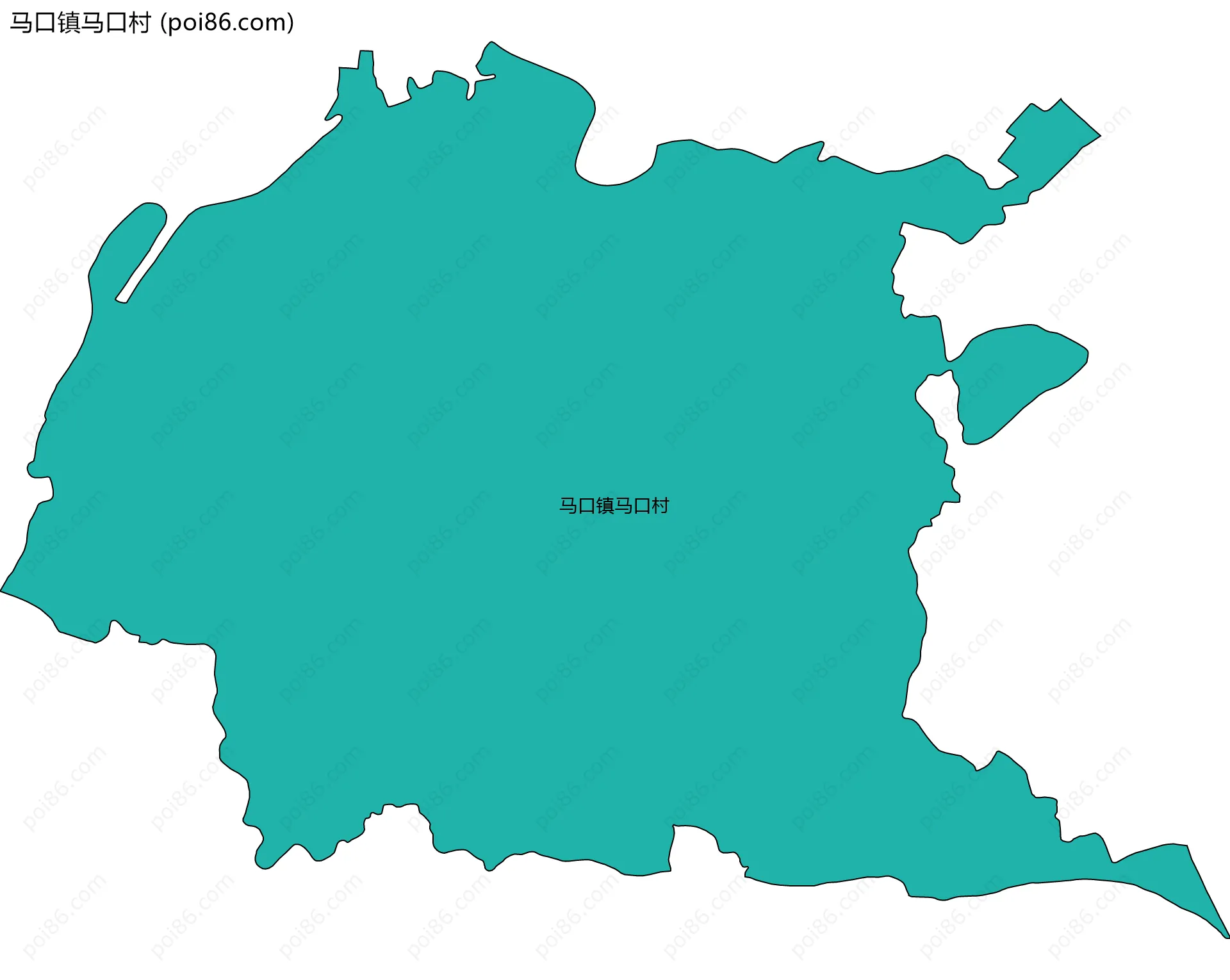 马口镇马口村边界地图
