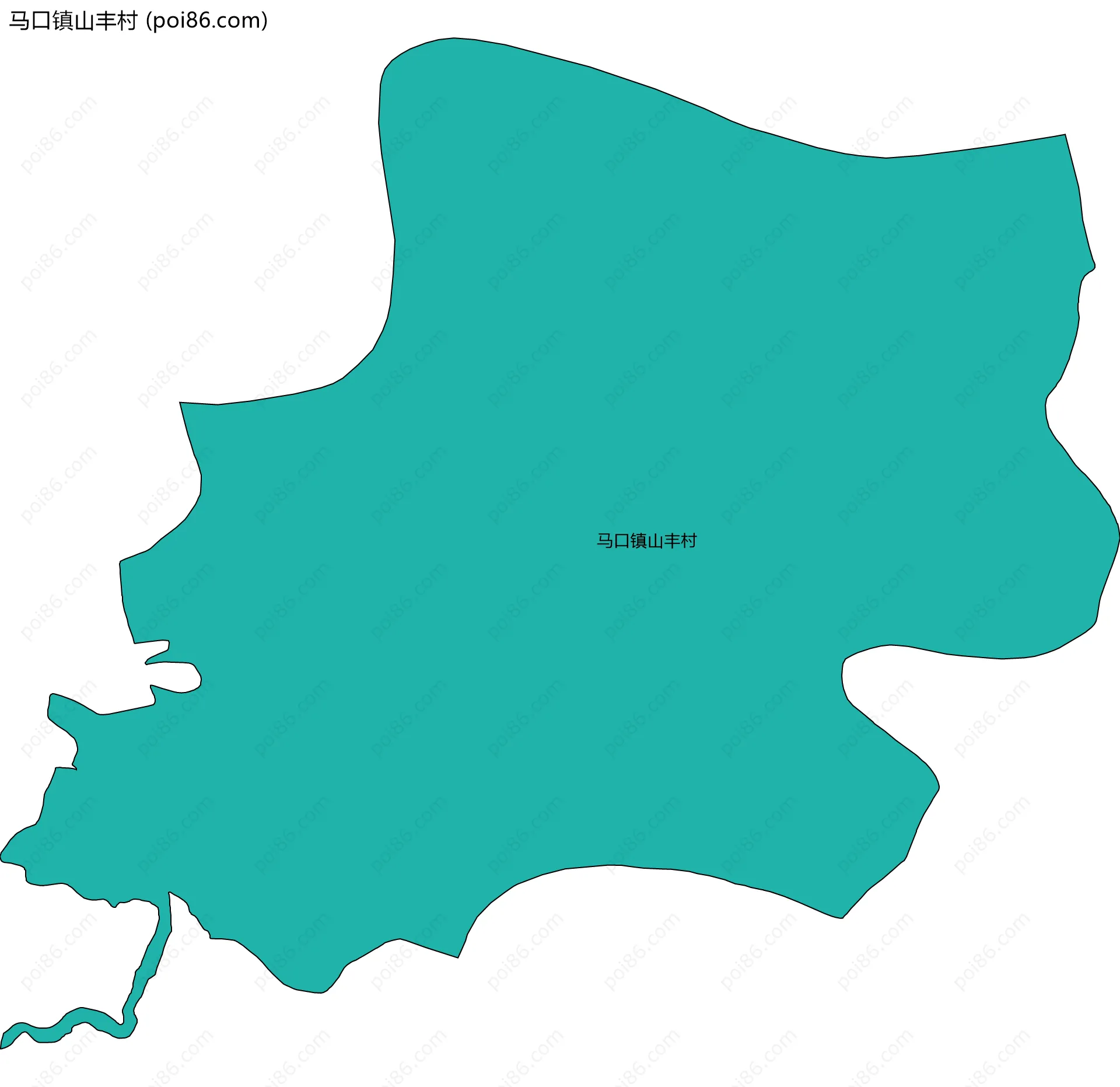 马口镇山丰村边界地图