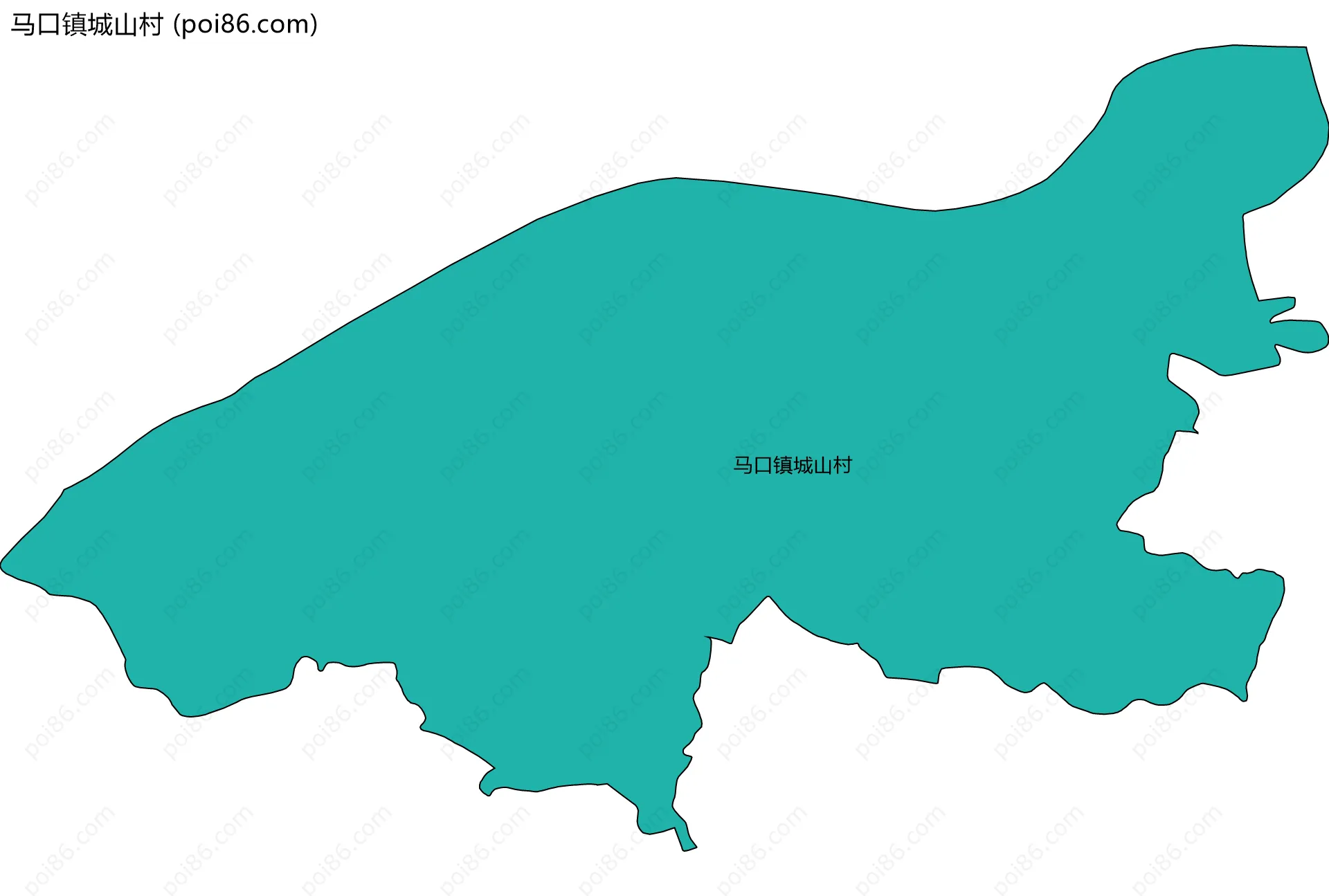 马口镇城山村边界地图
