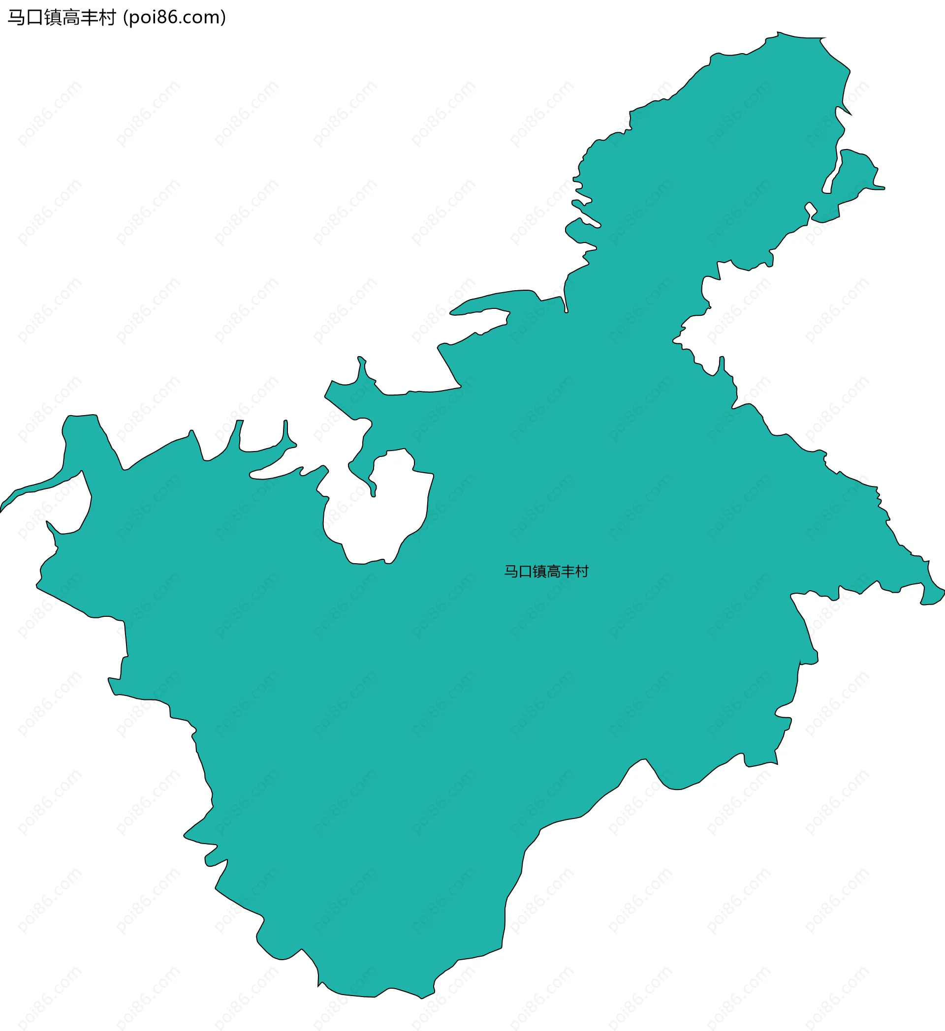 马口镇高丰村边界地图