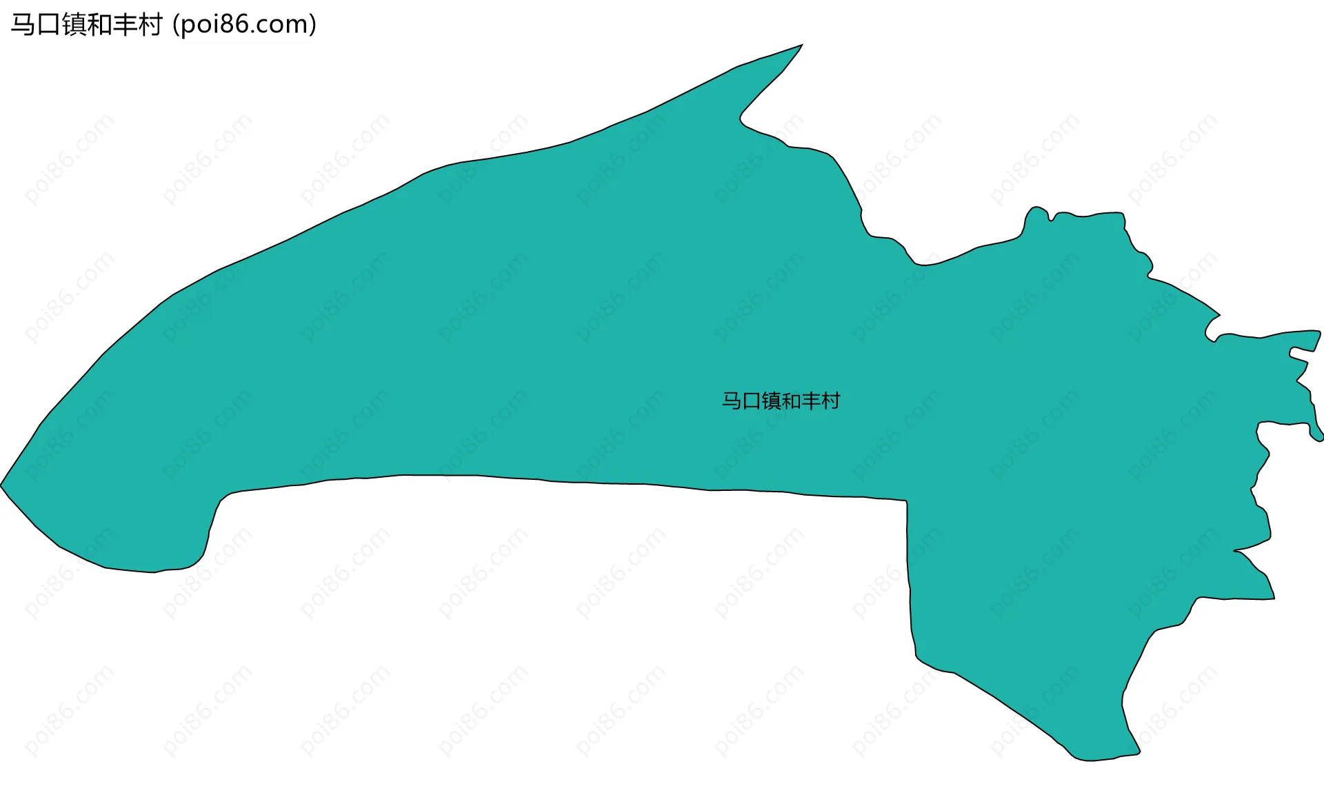 马口镇和丰村边界地图