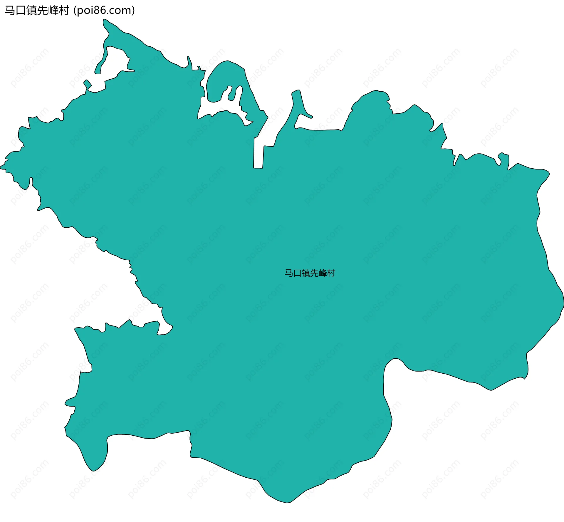 马口镇先峰村边界地图