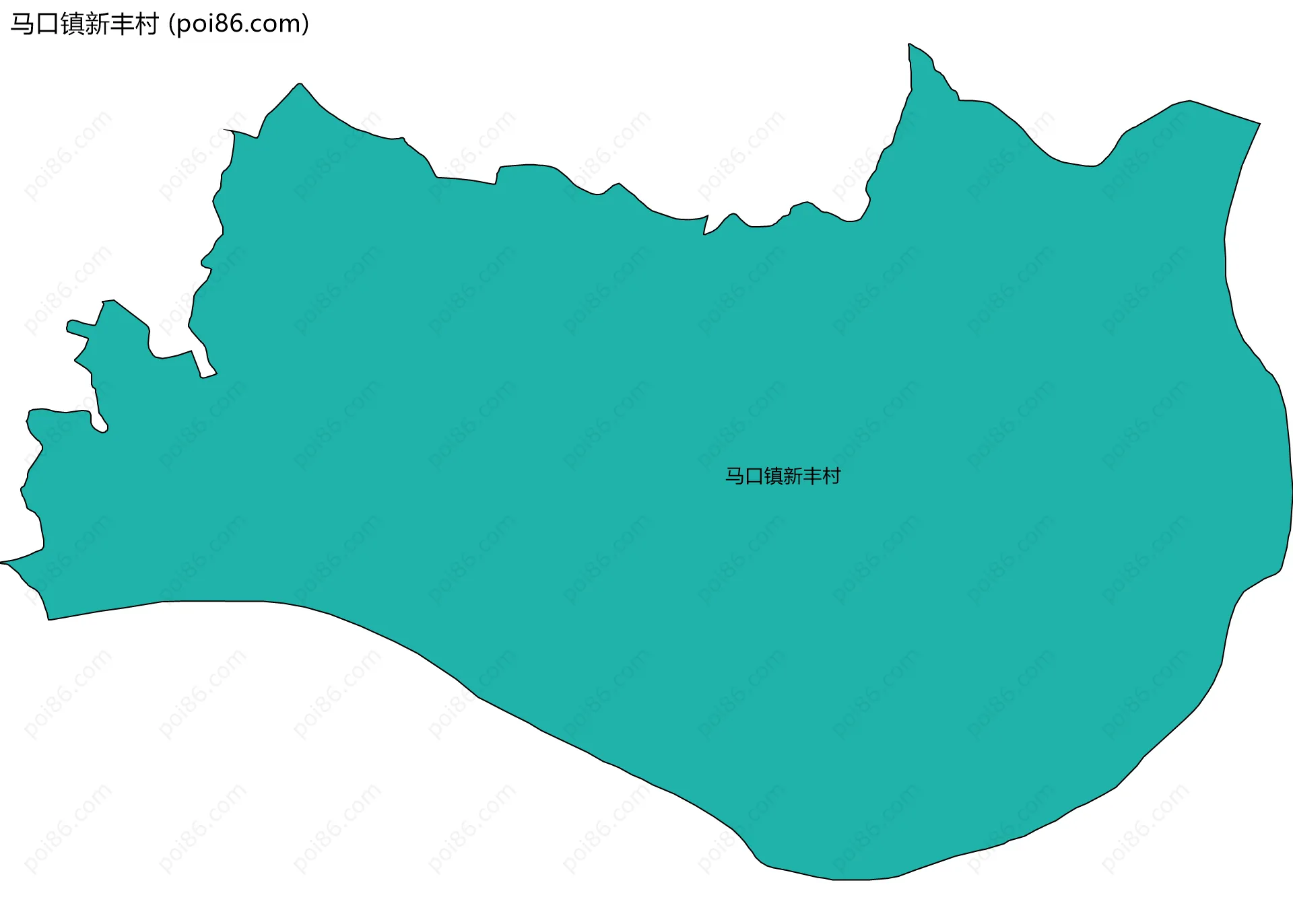 马口镇新丰村边界地图