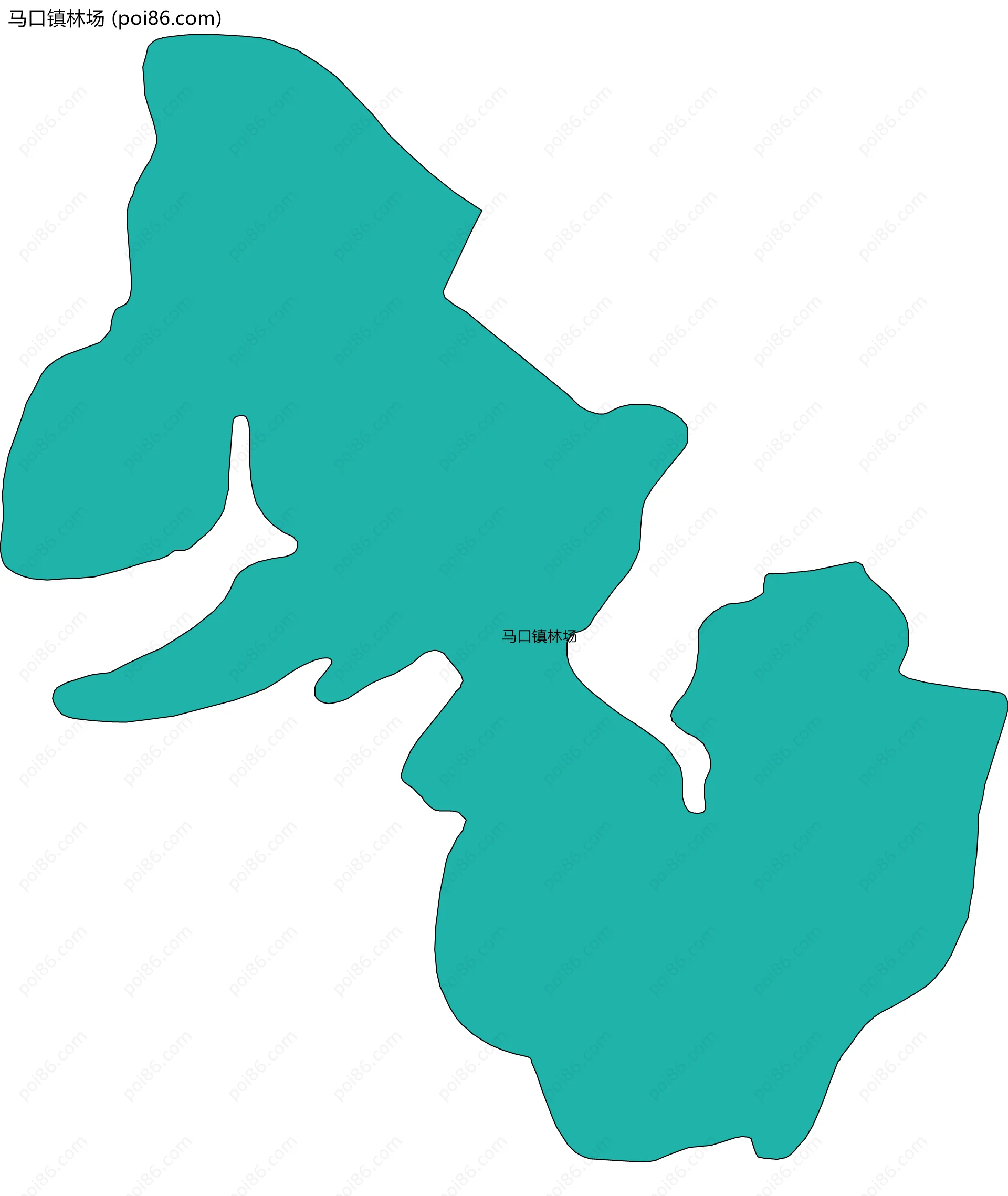 马口镇林场边界地图