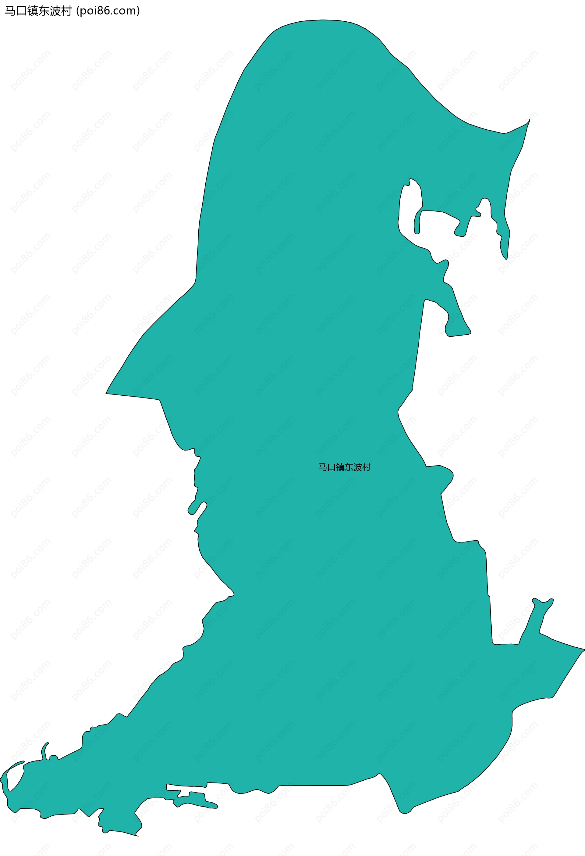 马口镇东波村边界地图