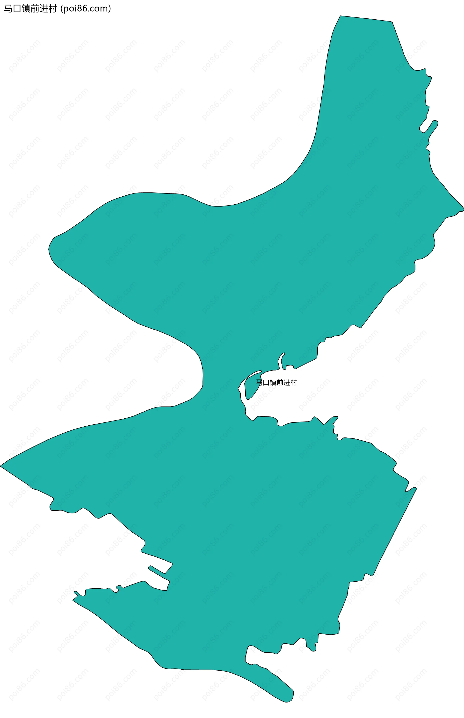 马口镇前进村边界地图