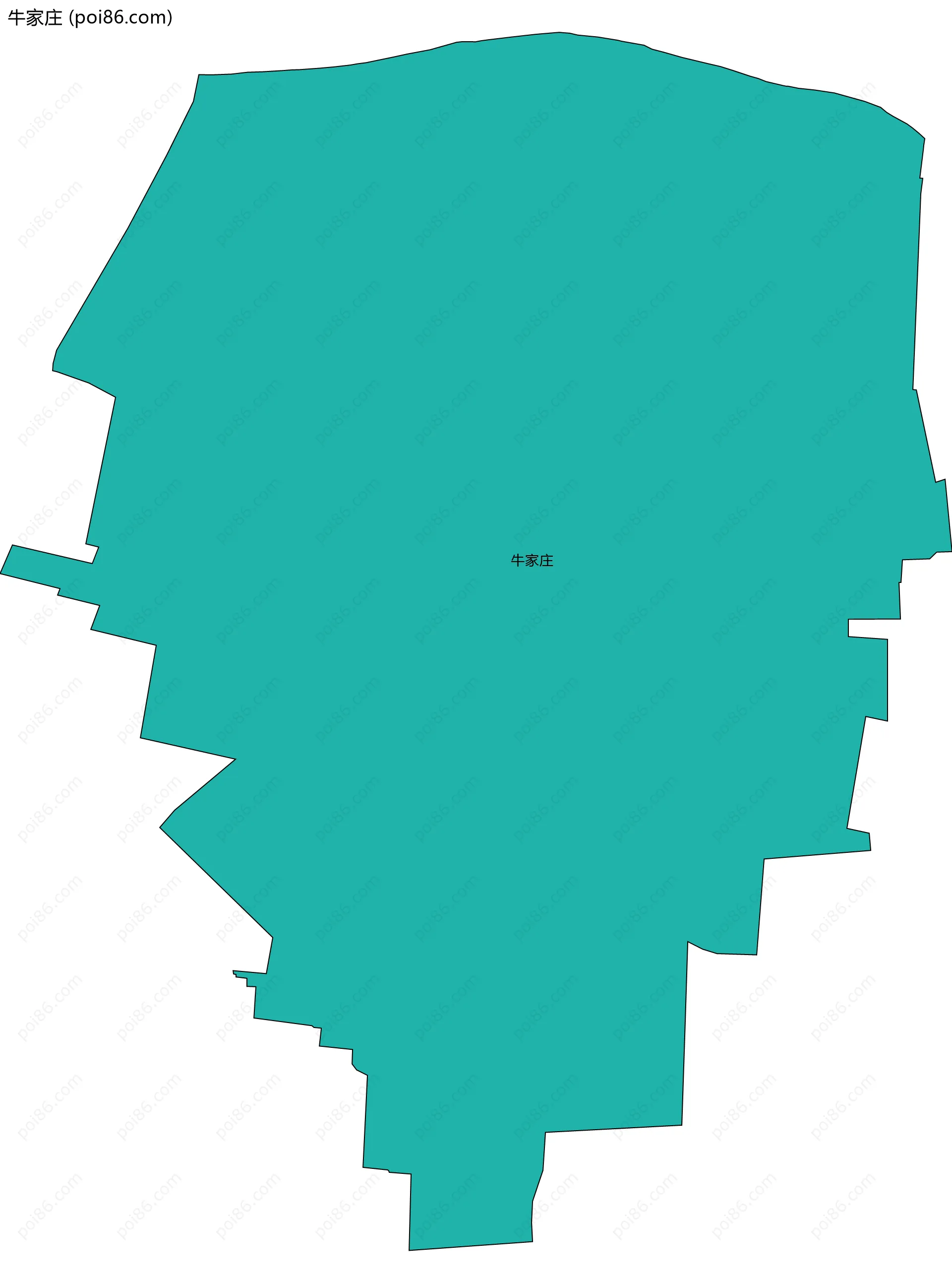 牛家庄边界地图