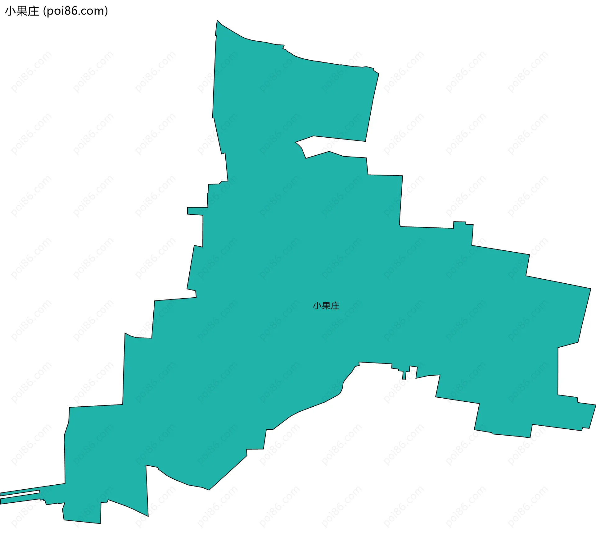 小果庄边界地图