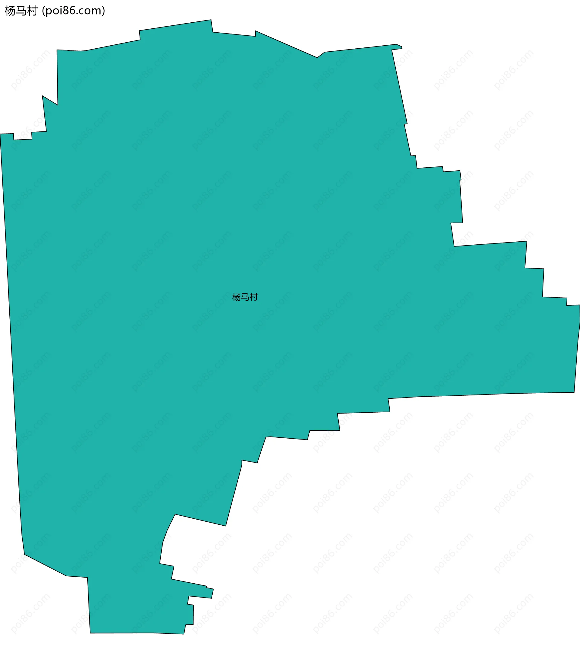 杨马村边界地图