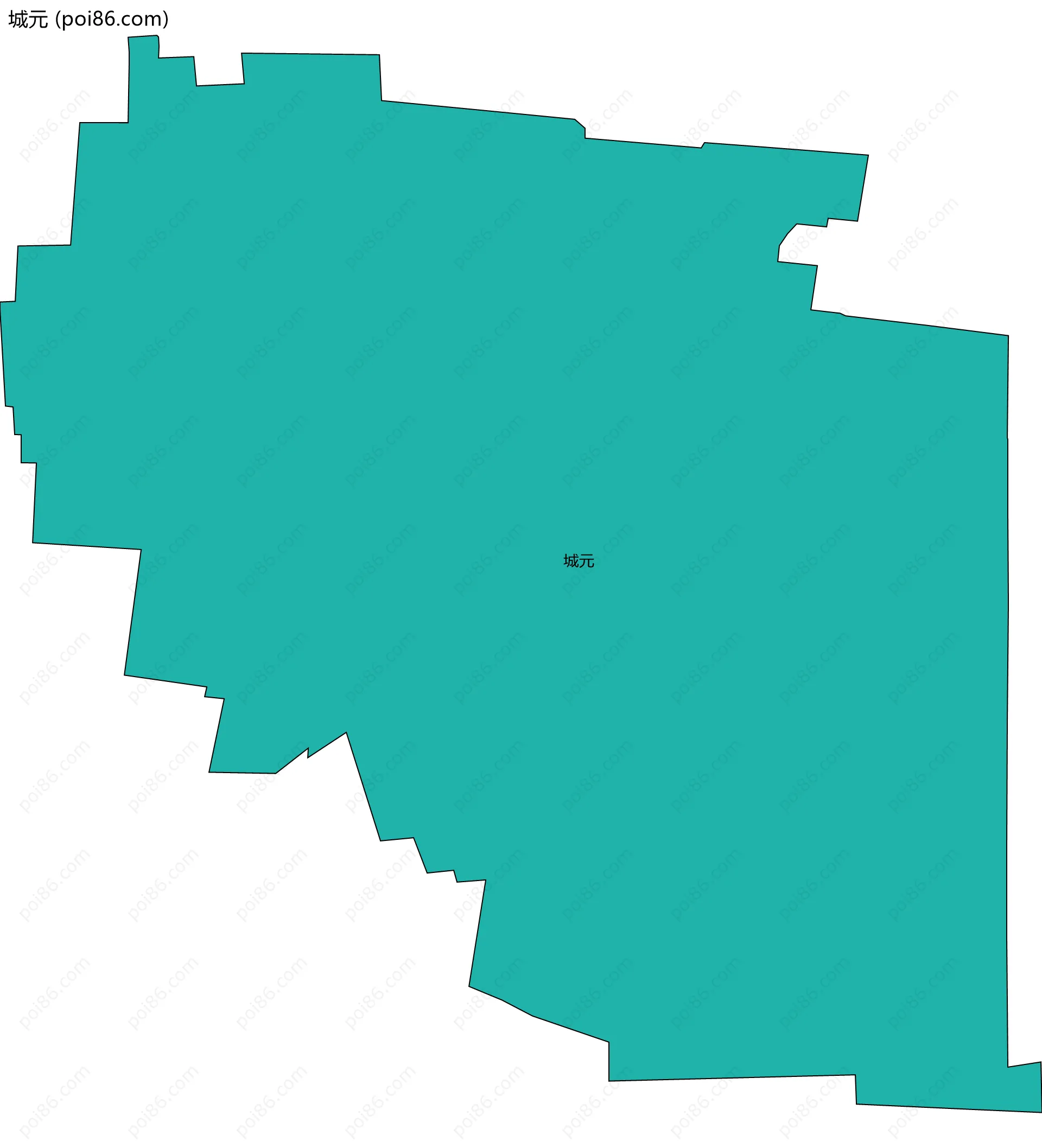 城元边界地图