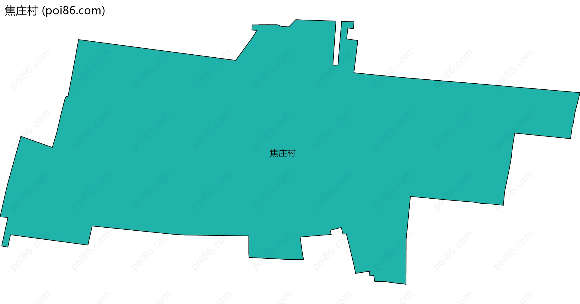 焦庄村边界地图