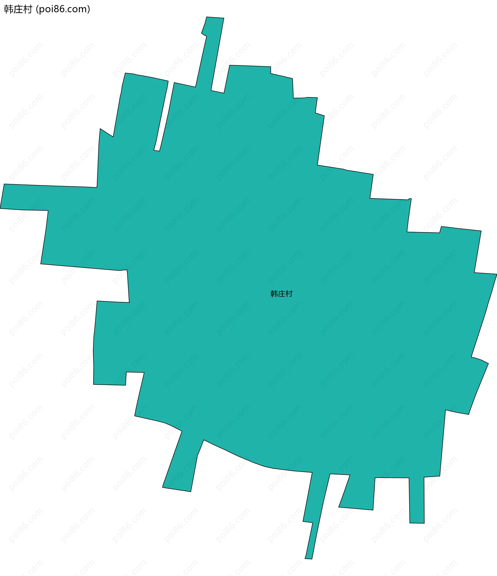 韩庄村边界地图