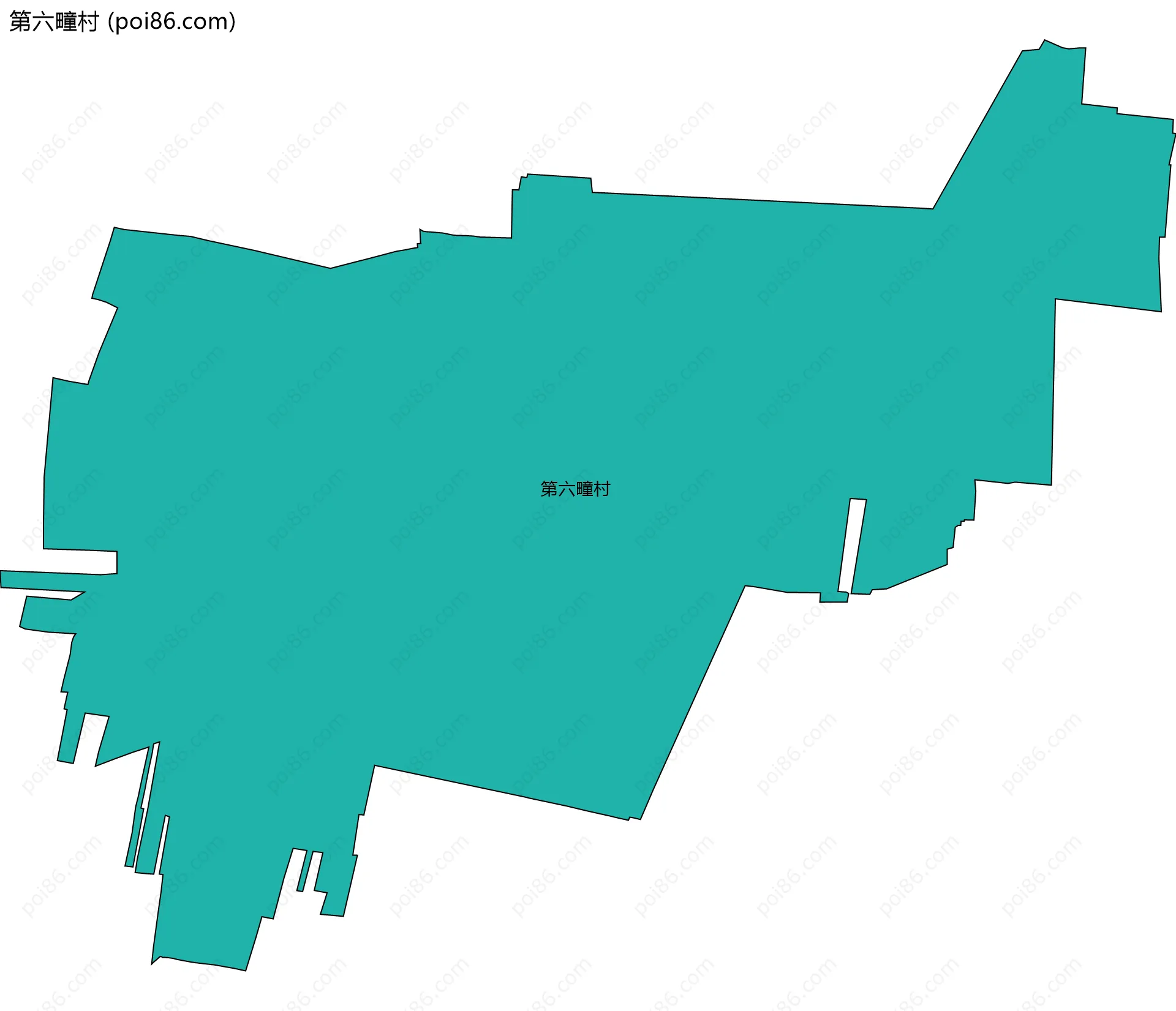 第六疃村边界地图