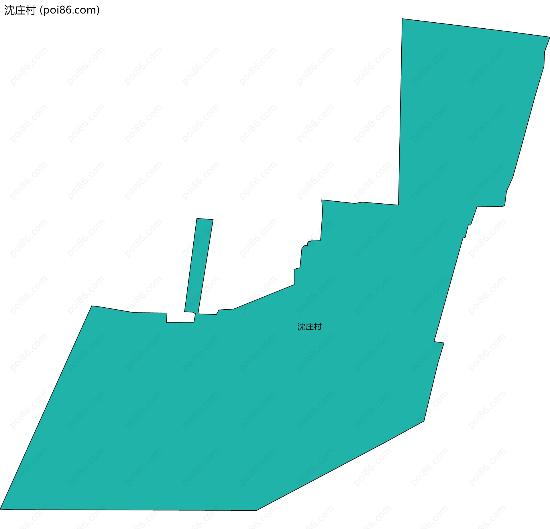 沈庄村边界地图