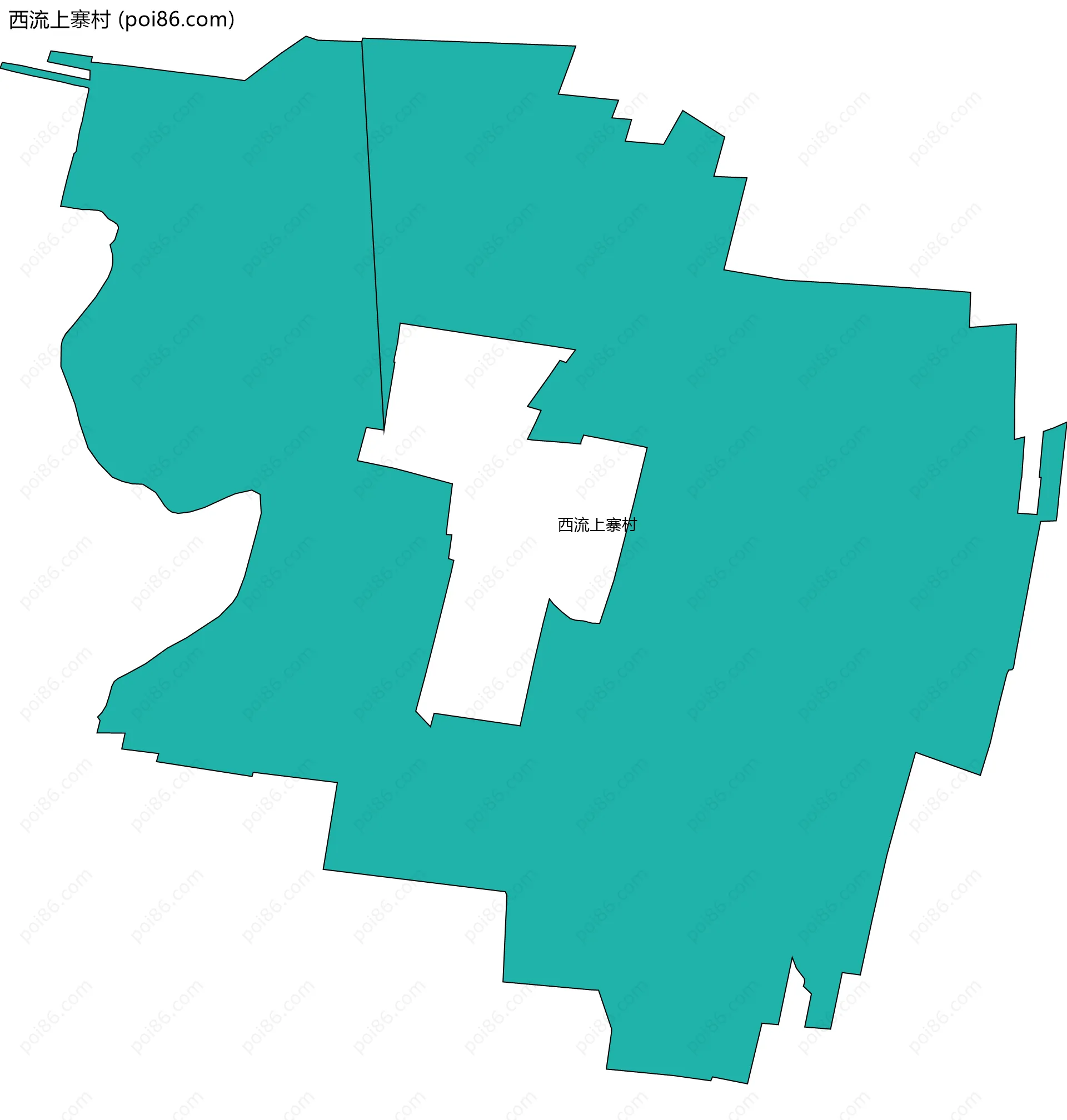 西流上寨村边界地图