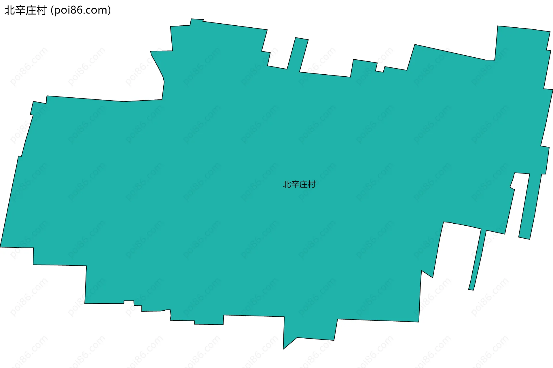 北辛庄村边界地图