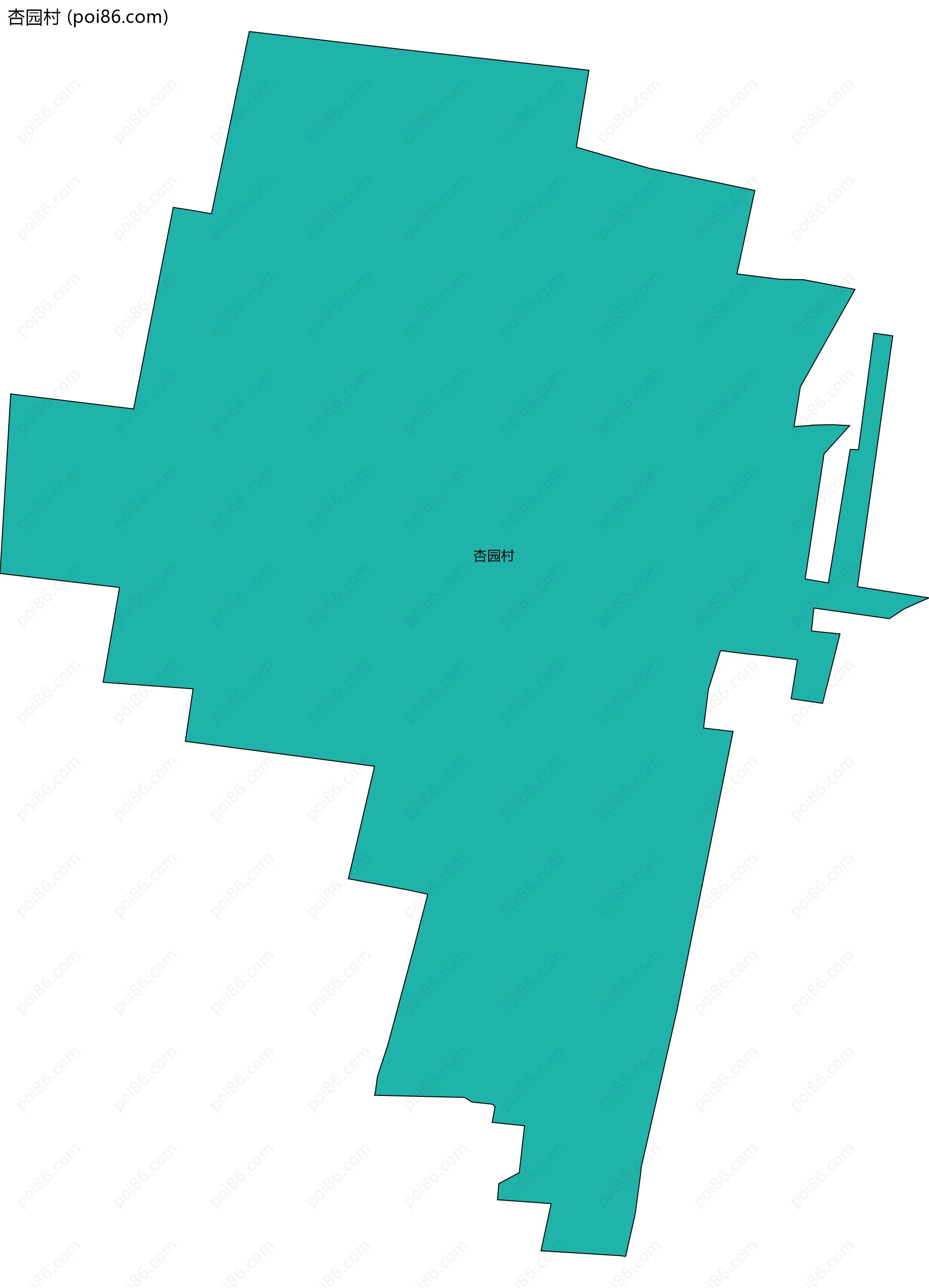 杏园村边界地图