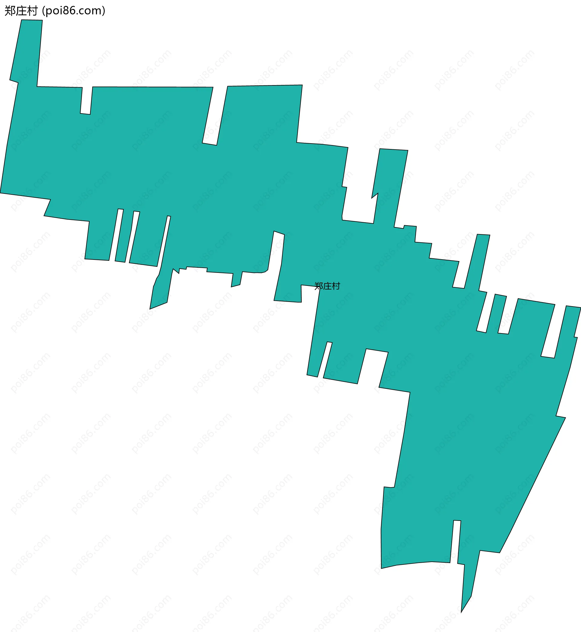 郑庄村边界地图