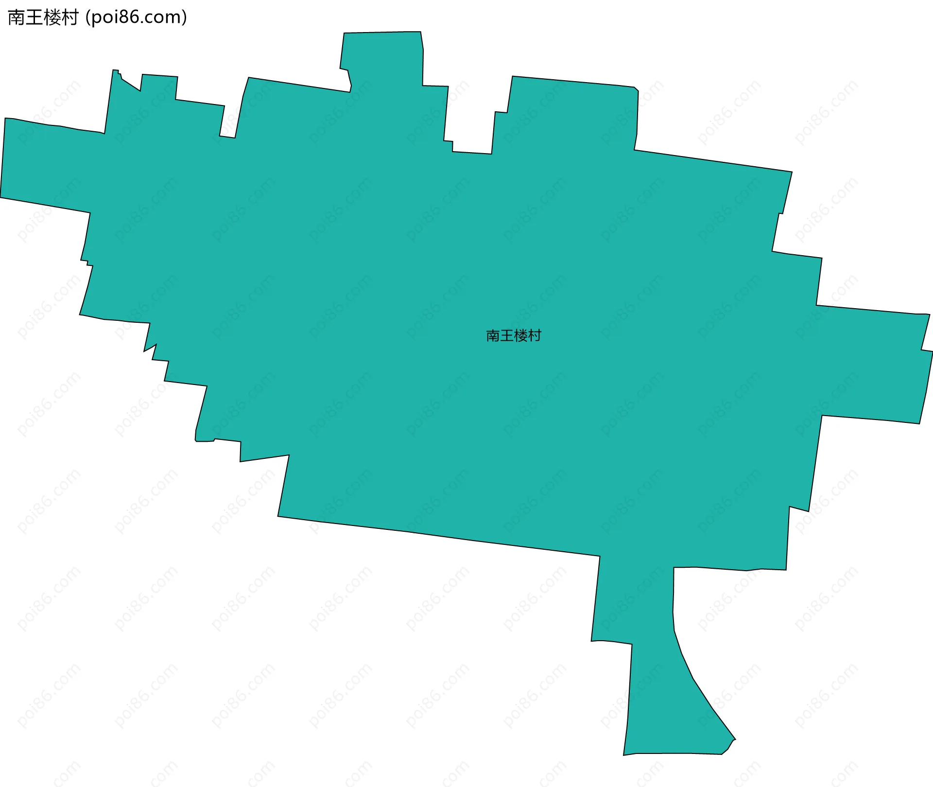 南王楼村边界地图