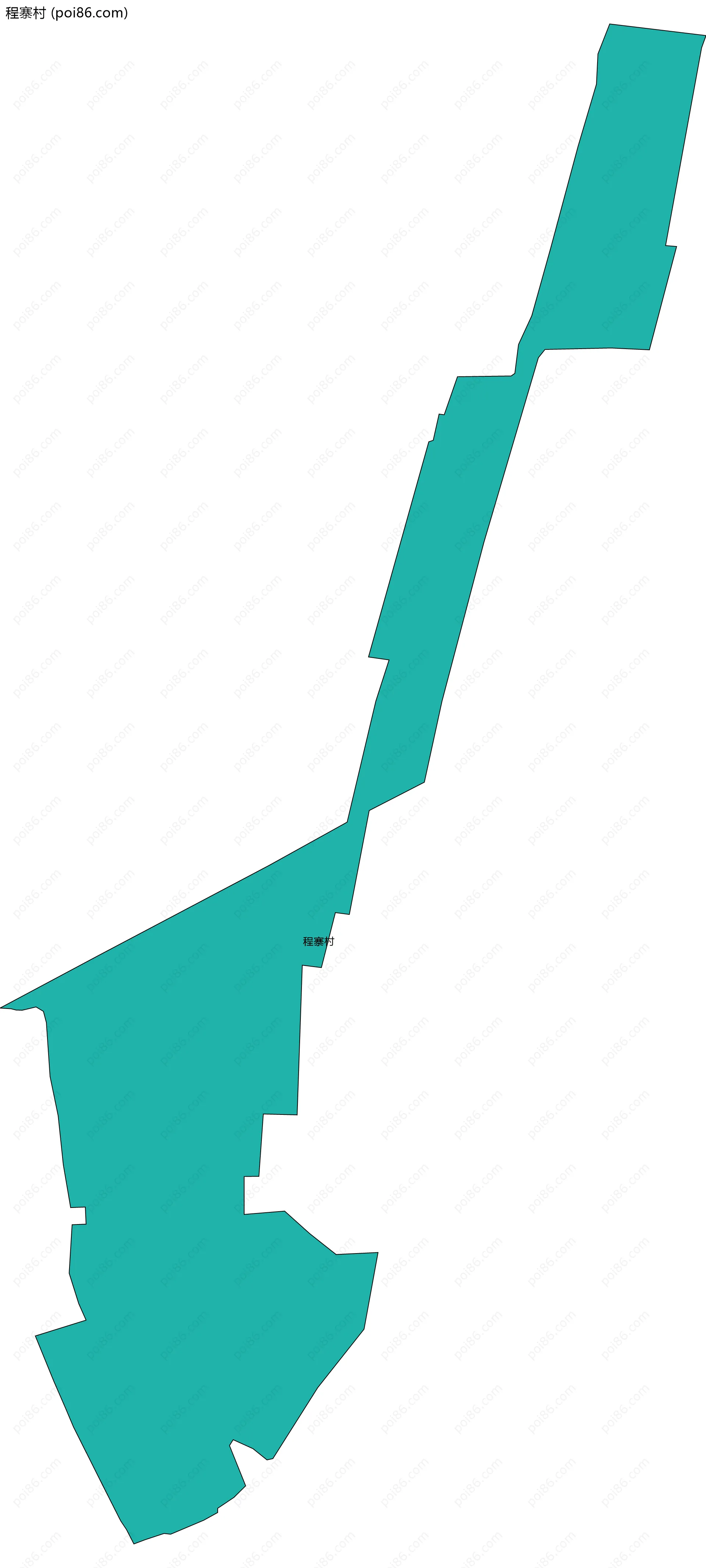 程寨村边界地图