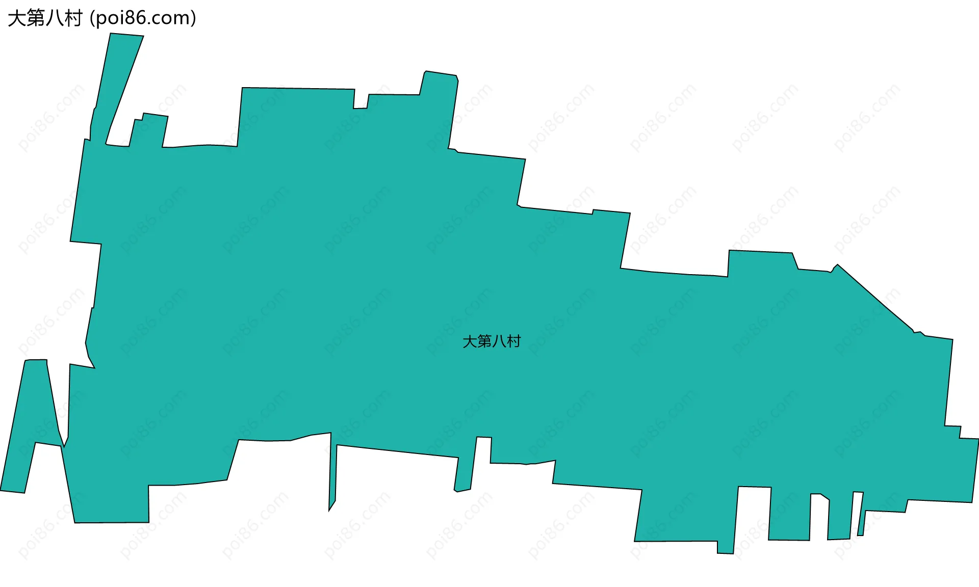大第八村边界地图