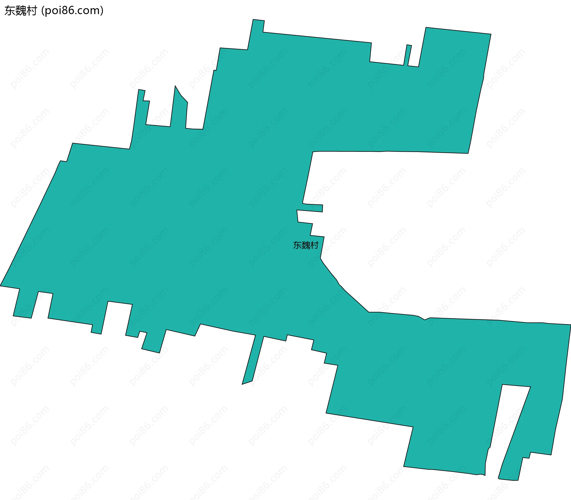 东魏村边界地图