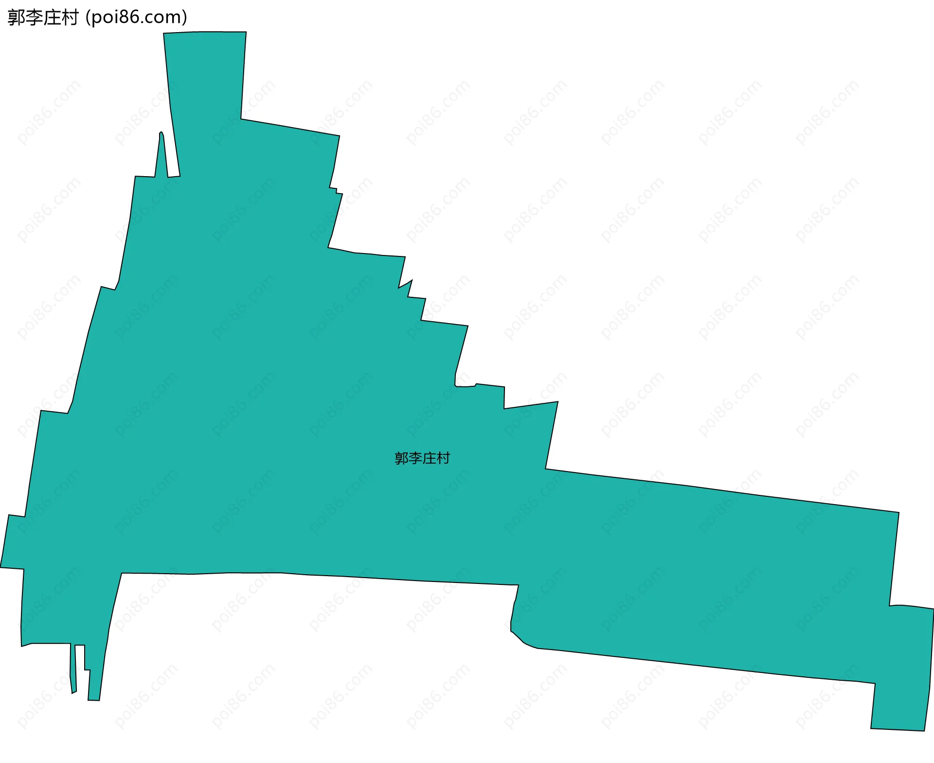 郭李庄村边界地图