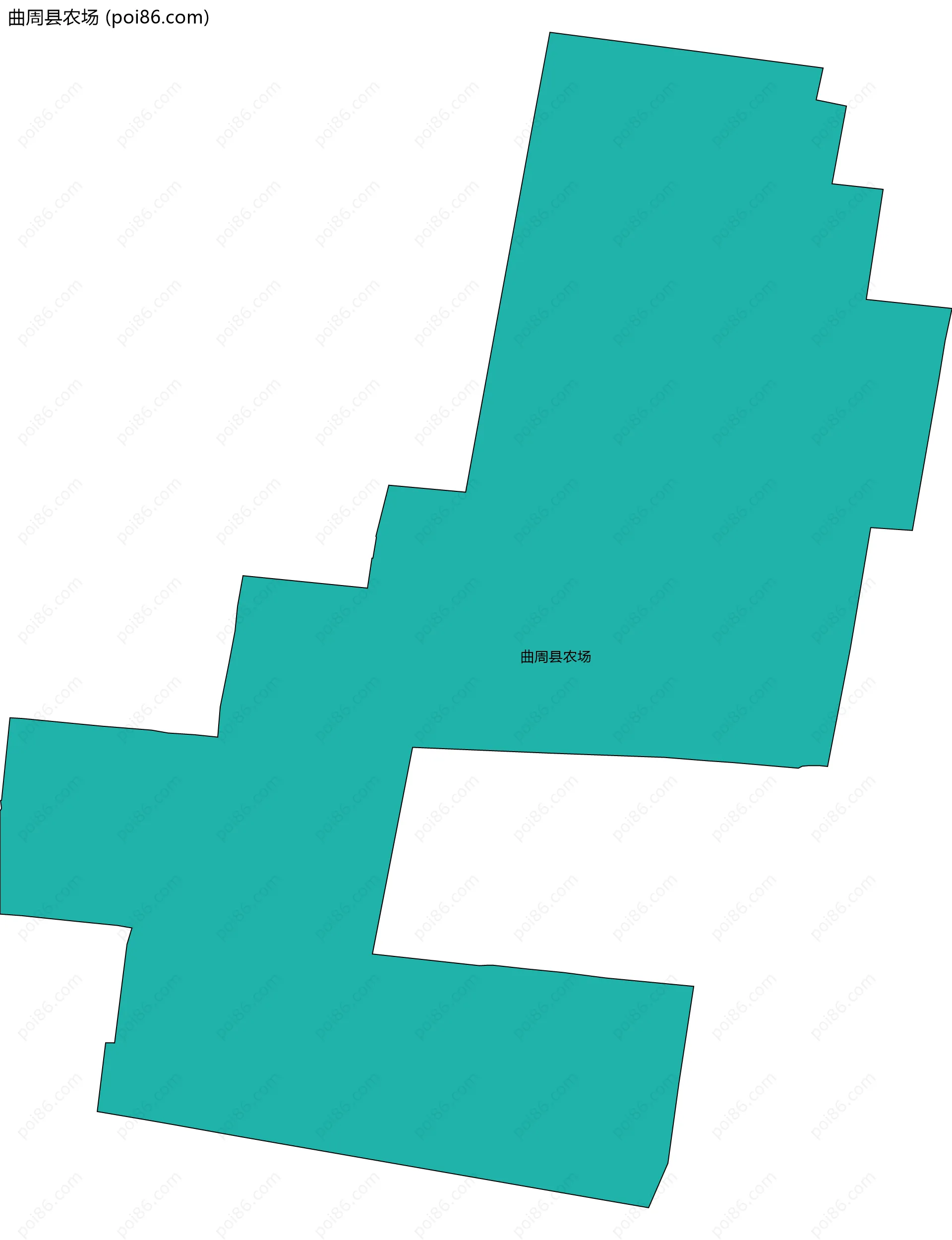 曲周县农场边界地图
