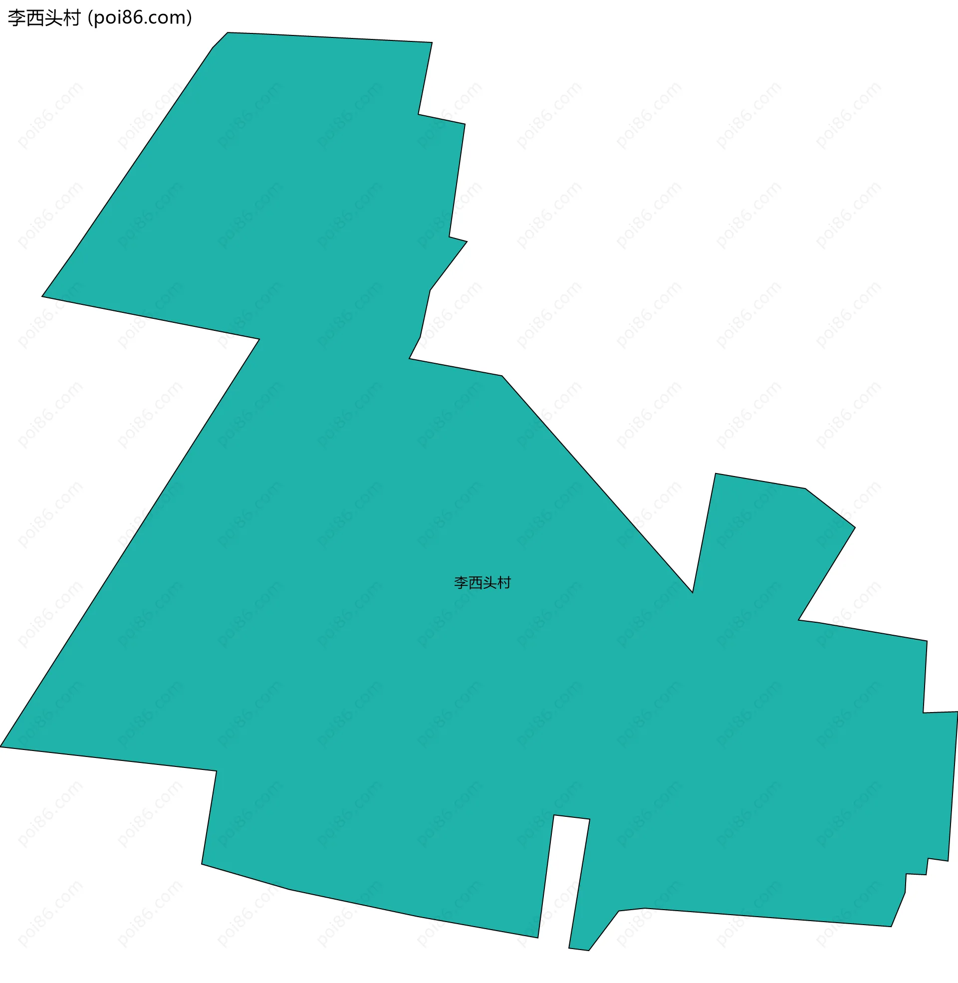 李西头村边界地图
