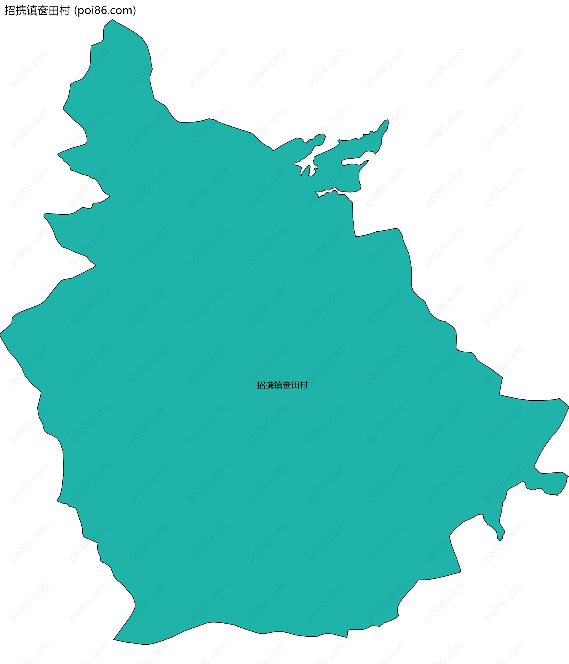 招携镇奁田村边界地图