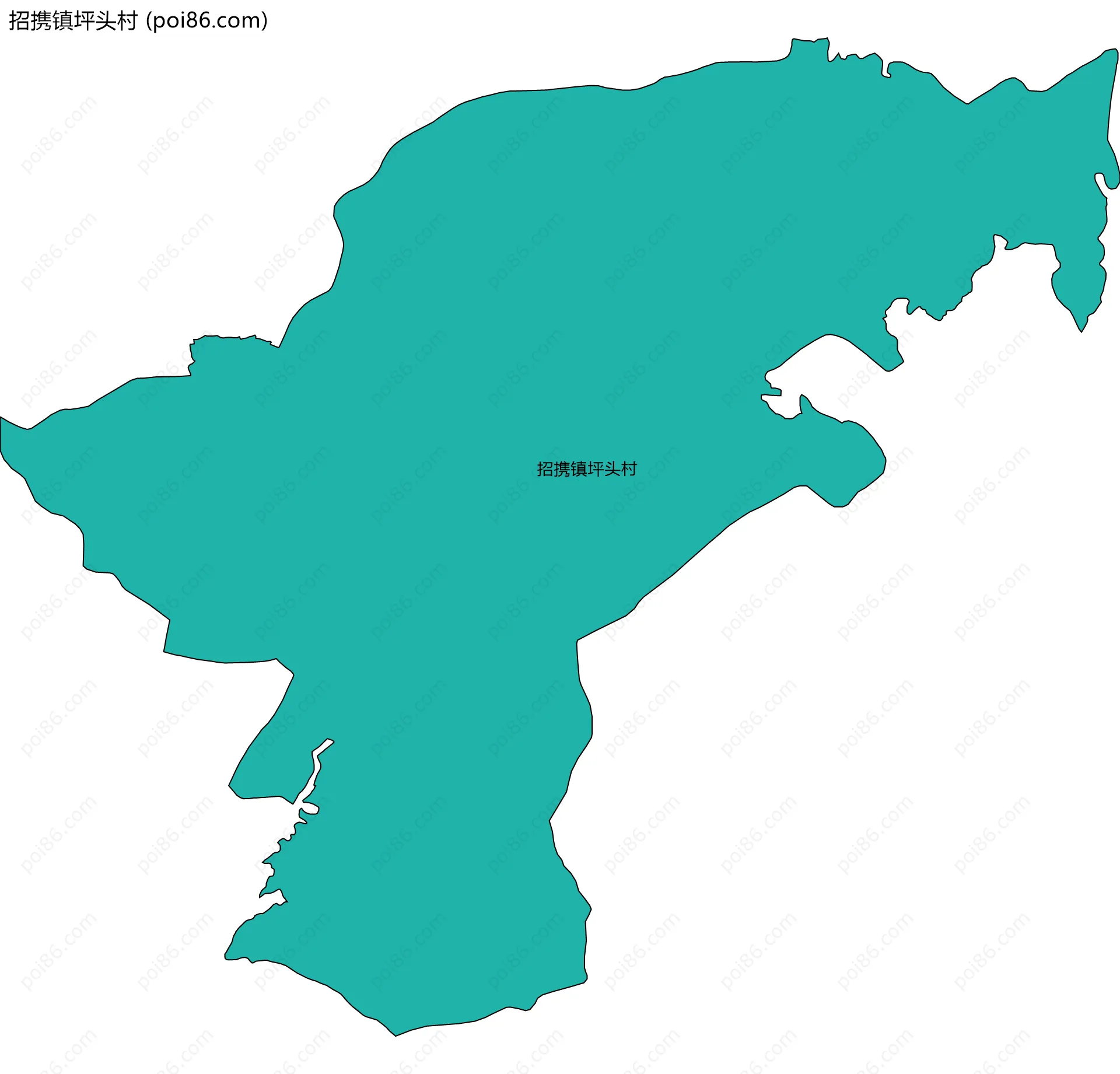 招携镇坪头村边界地图