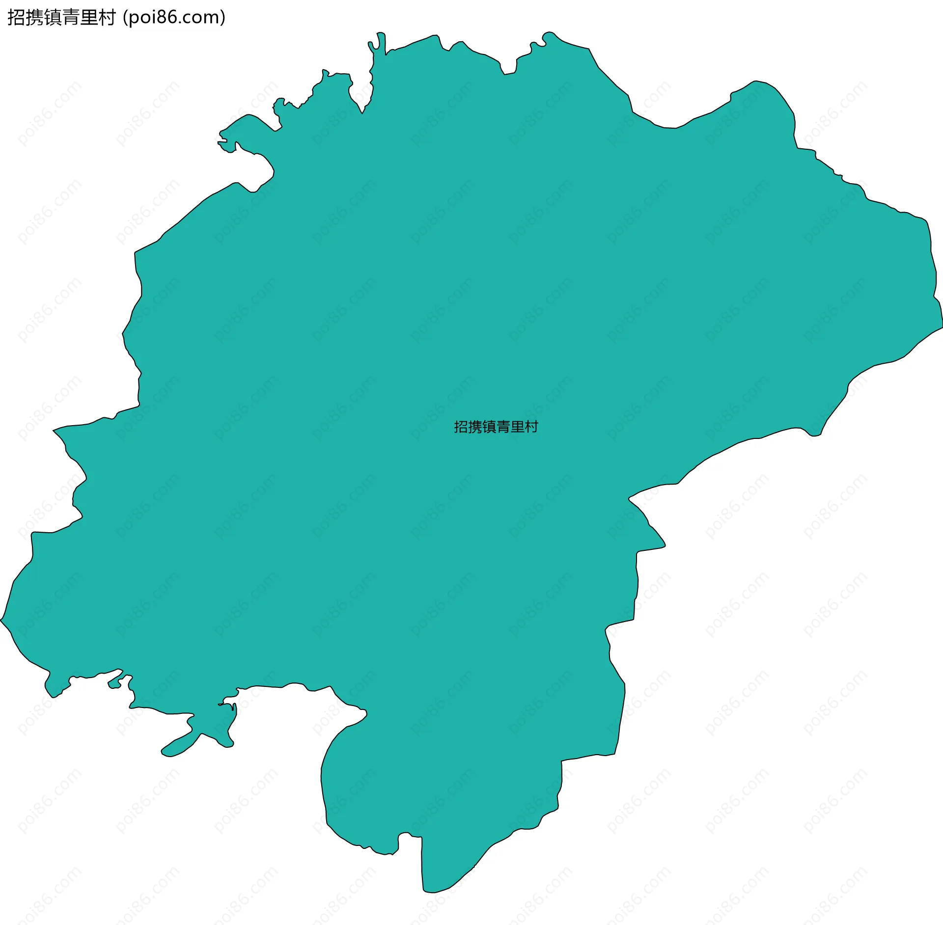 招携镇青里村边界地图