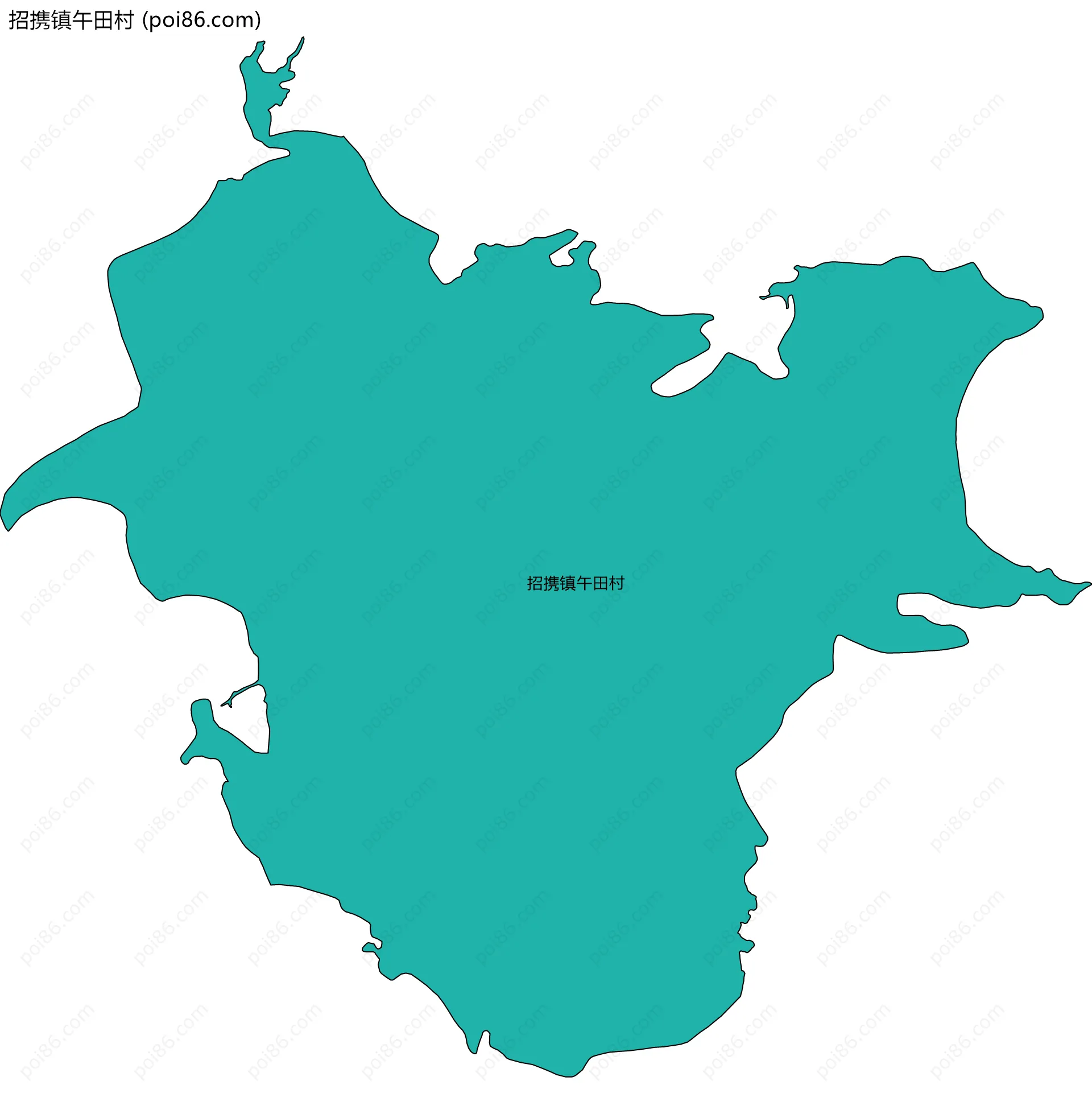 招携镇午田村边界地图