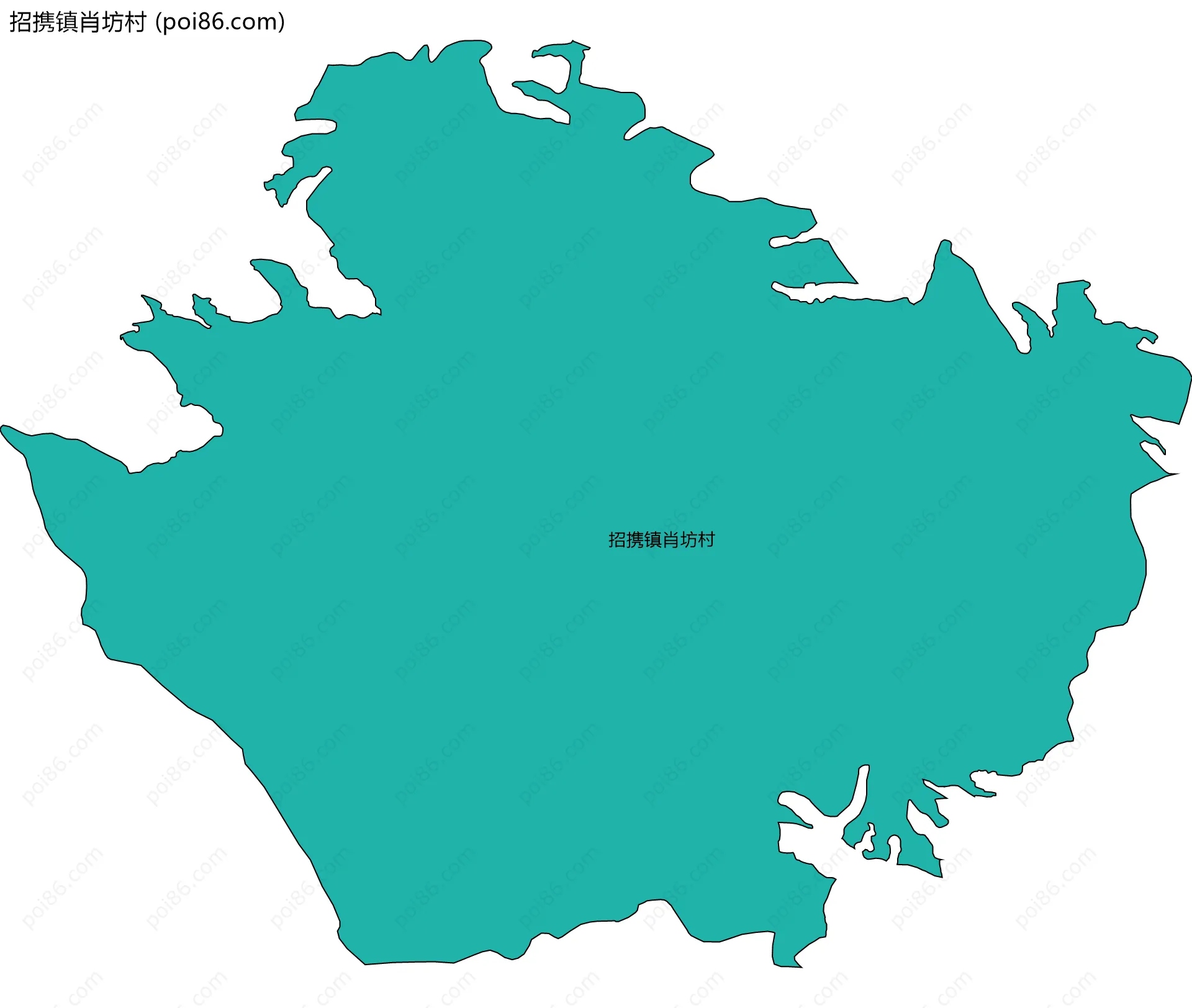 招携镇肖坊村边界地图