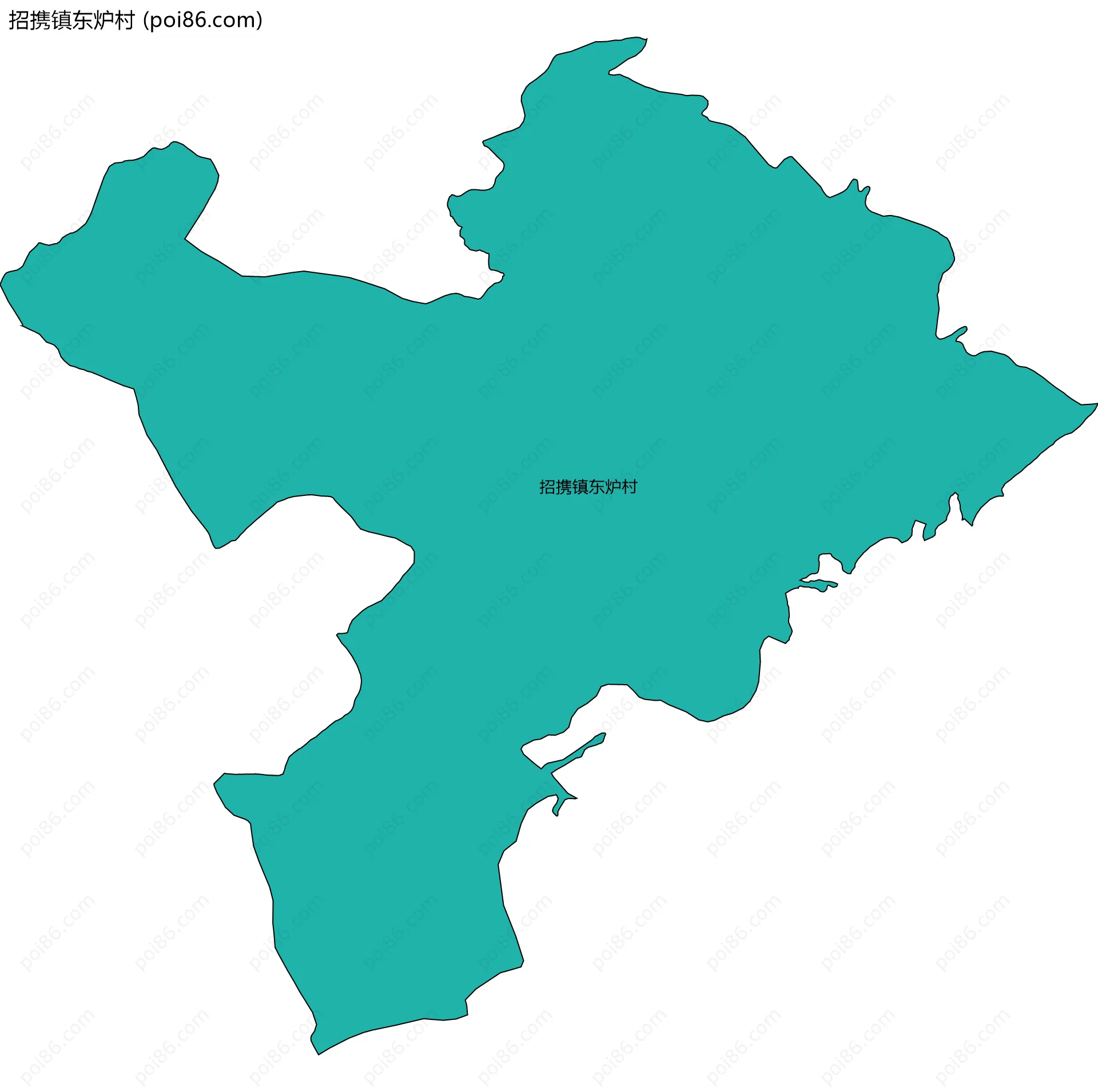 招携镇东炉村边界地图