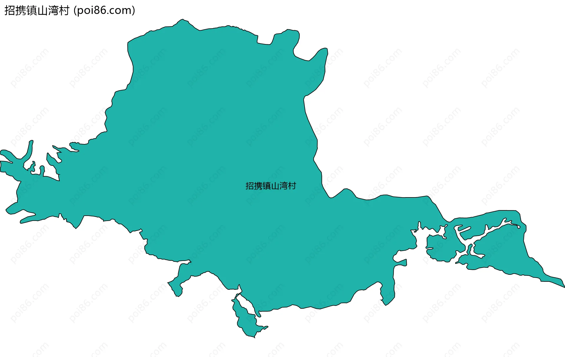 招携镇山湾村边界地图