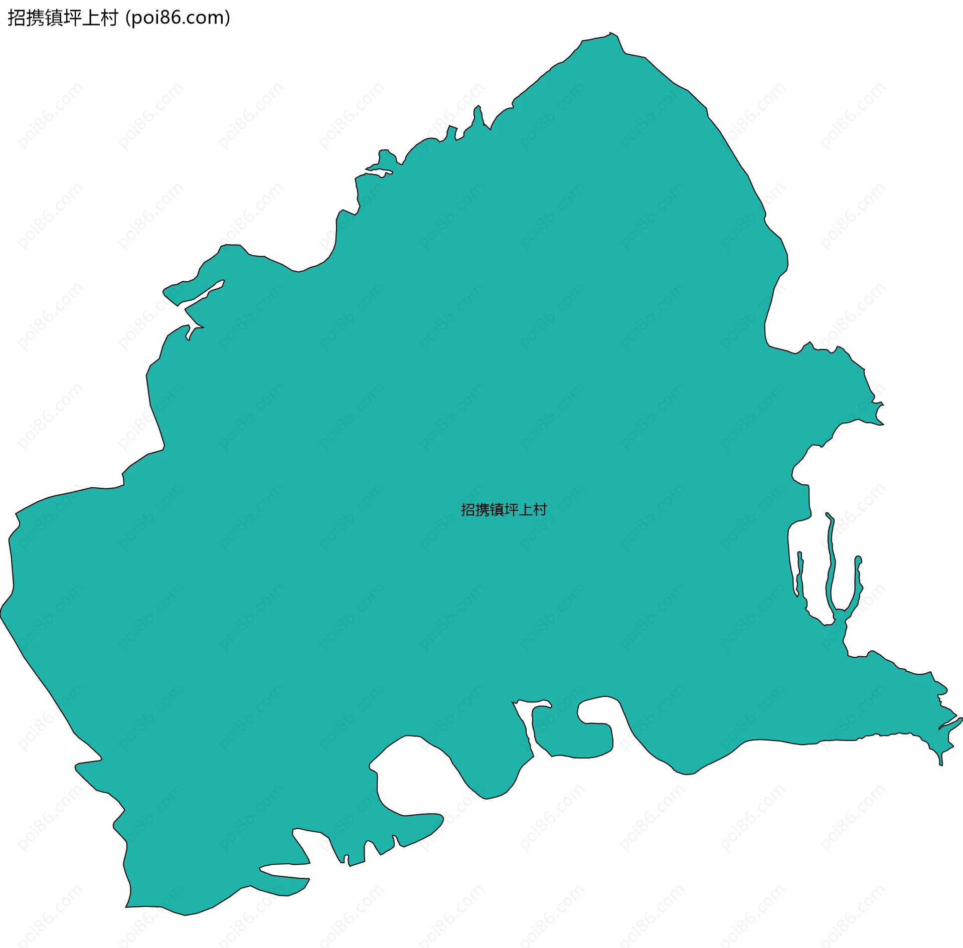 招携镇坪上村边界地图