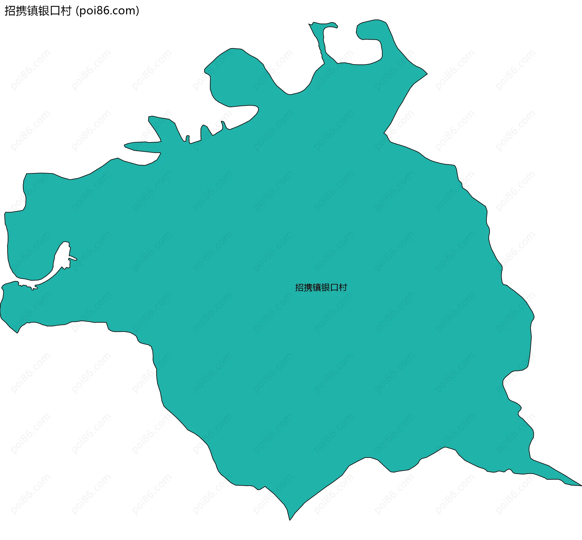 招携镇银口村边界地图