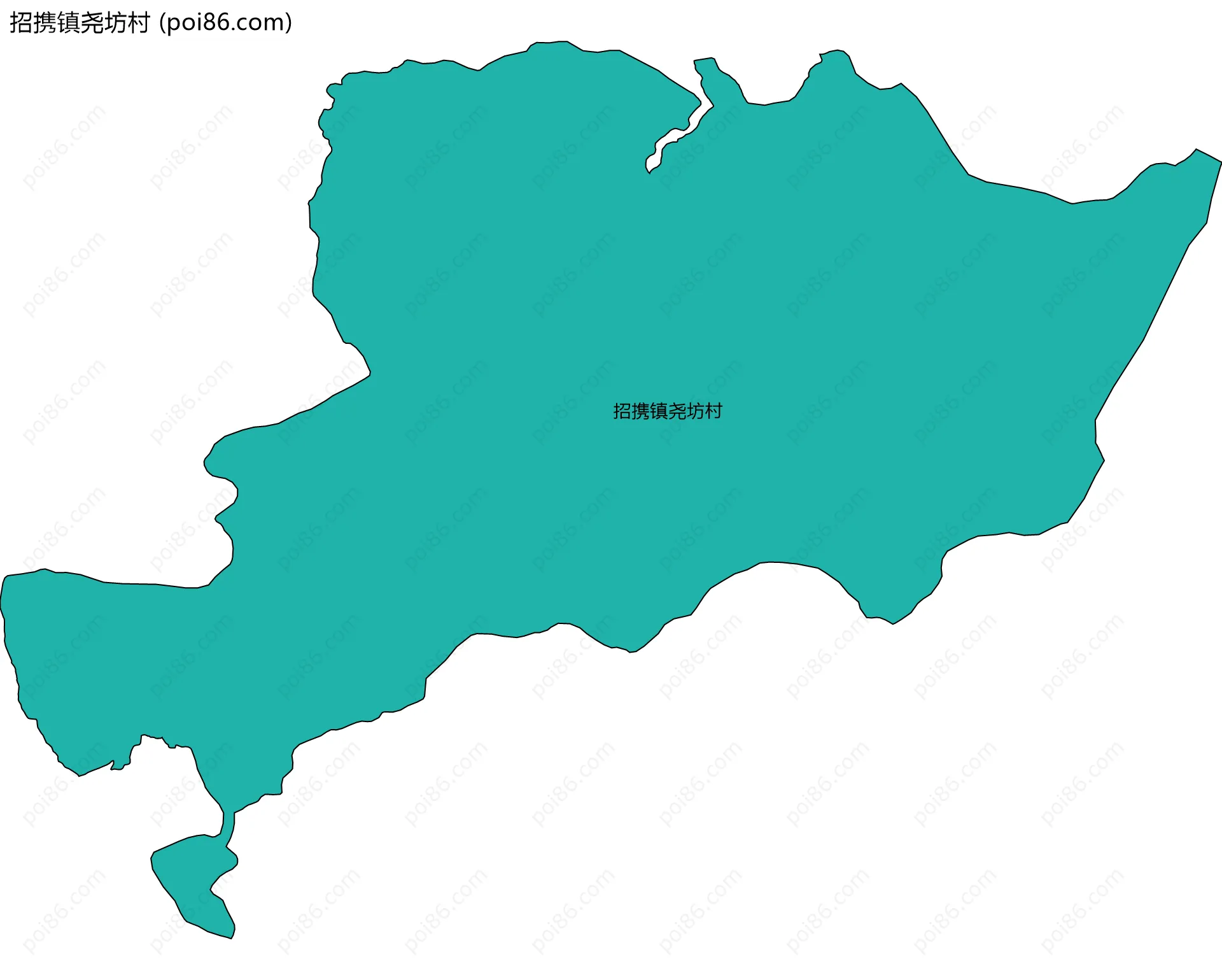 招携镇尧坊村边界地图